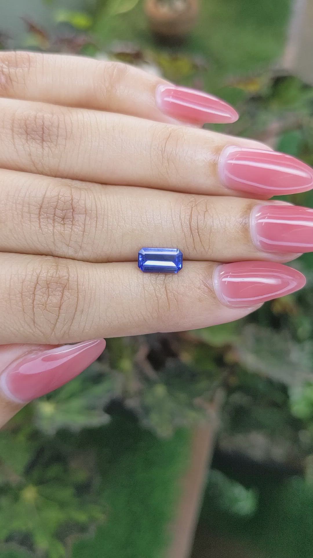 1.10 Ct. Blue Sapphire from Ceylon (Sri Lanka) Size Video