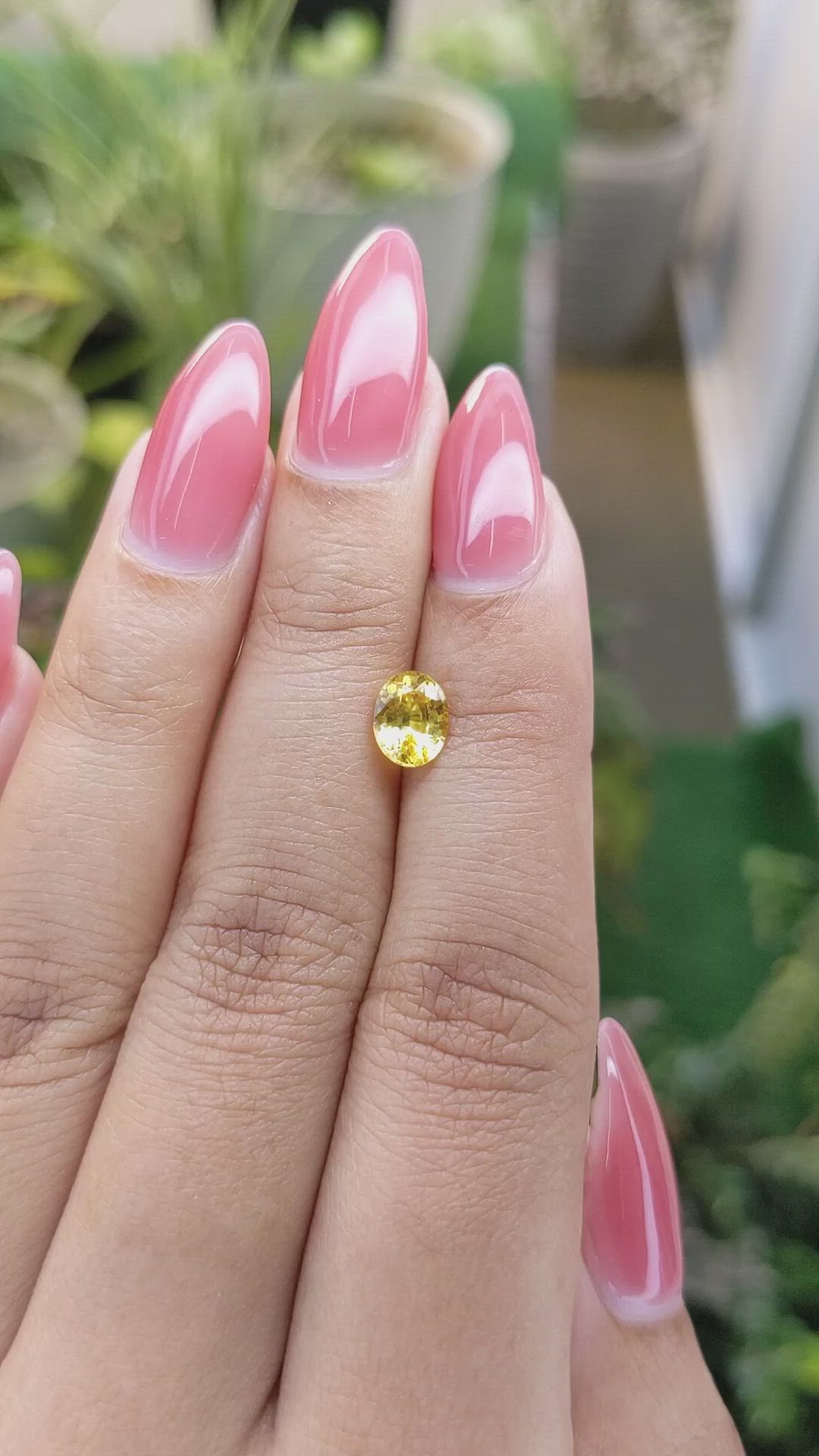 1.16 Ct. Yellow Sapphire from Ceylon (Sri Lanka) Size Video