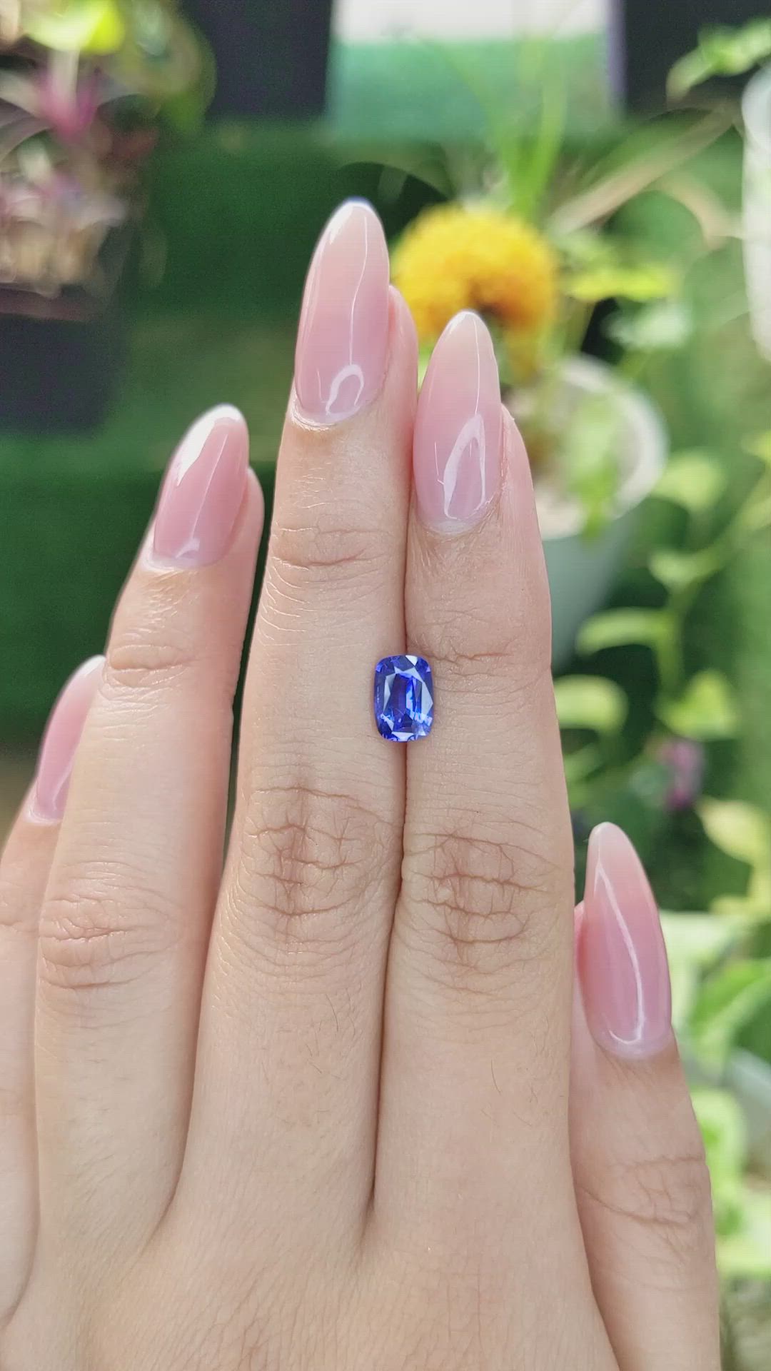 1.31 Ct. Blue Sapphire from Ceylon (Sri Lanka) Size Video