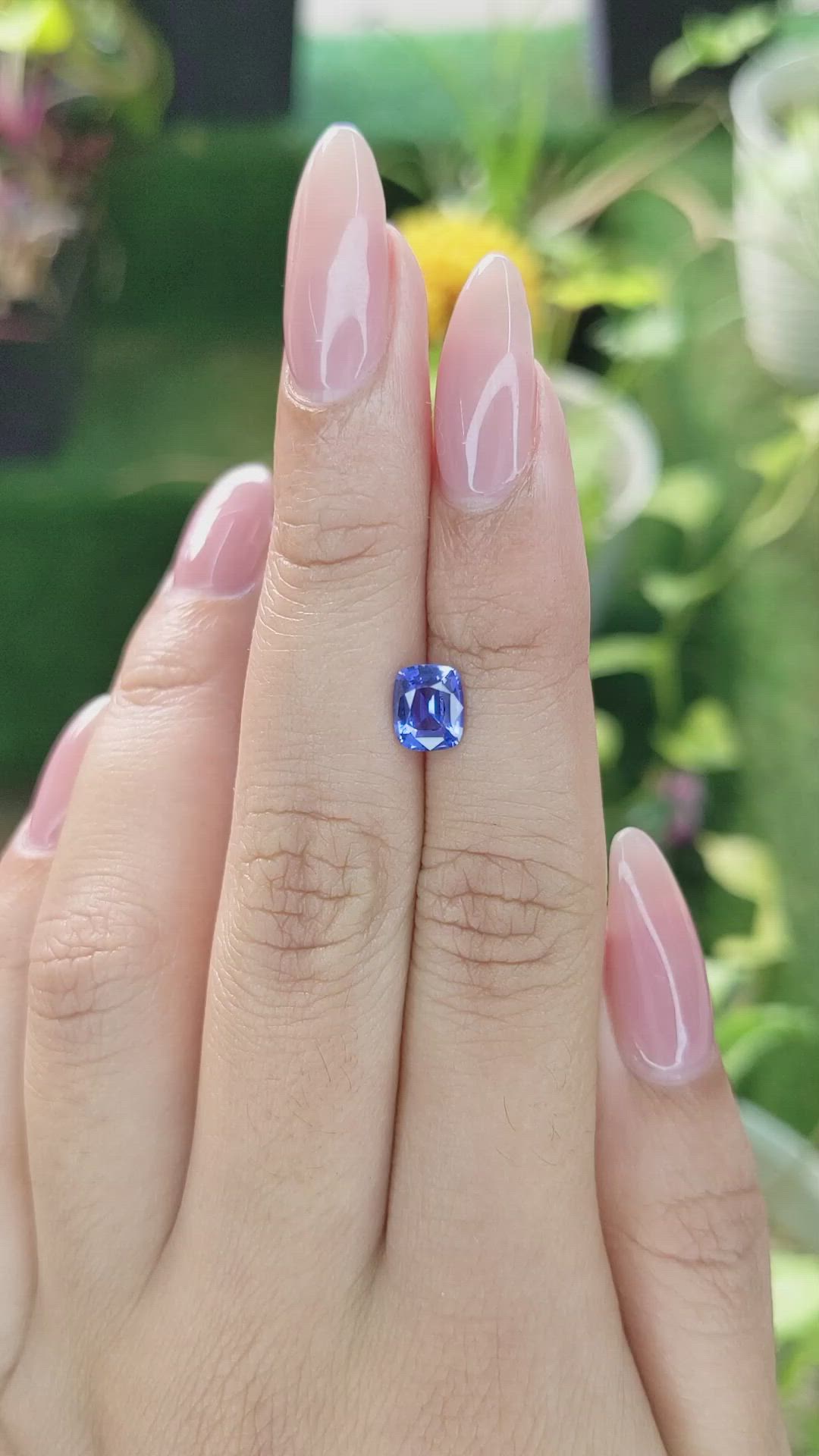 1.24 Ct. Blue Sapphire from Ceylon (Sri Lanka) Size Video