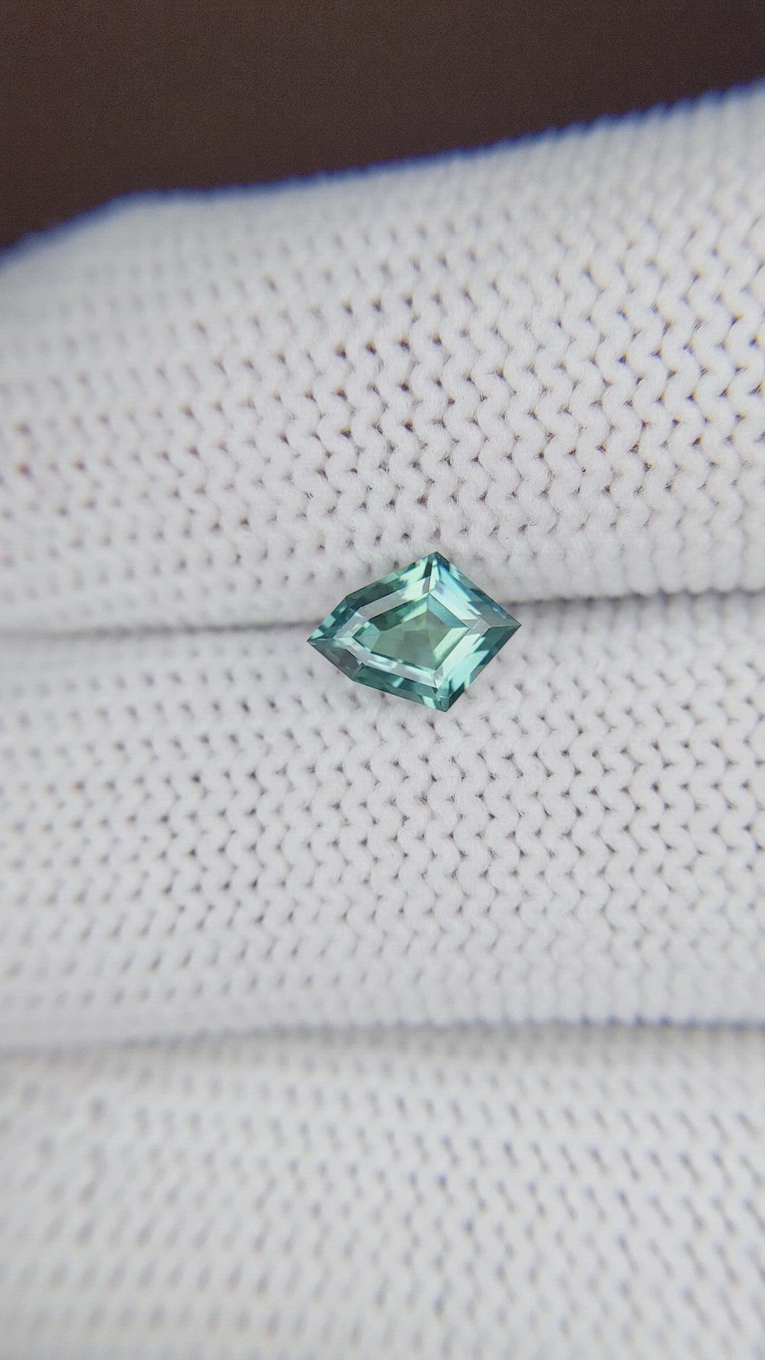 1.06 Ct. Bluish Green Sapphire from Madagascar Size Video