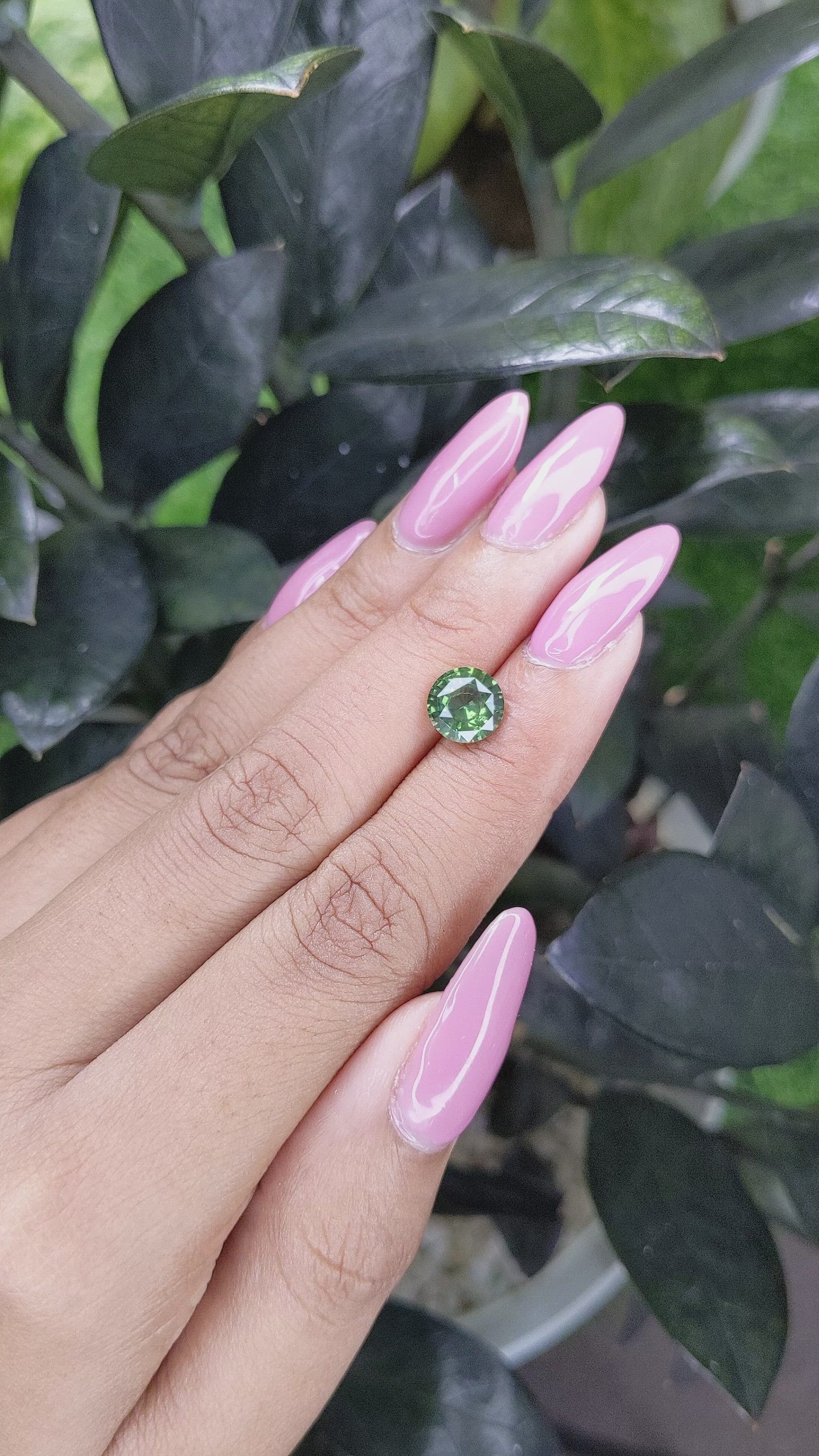 2.03 Ct. Green Sapphire from Madagascar Size Video