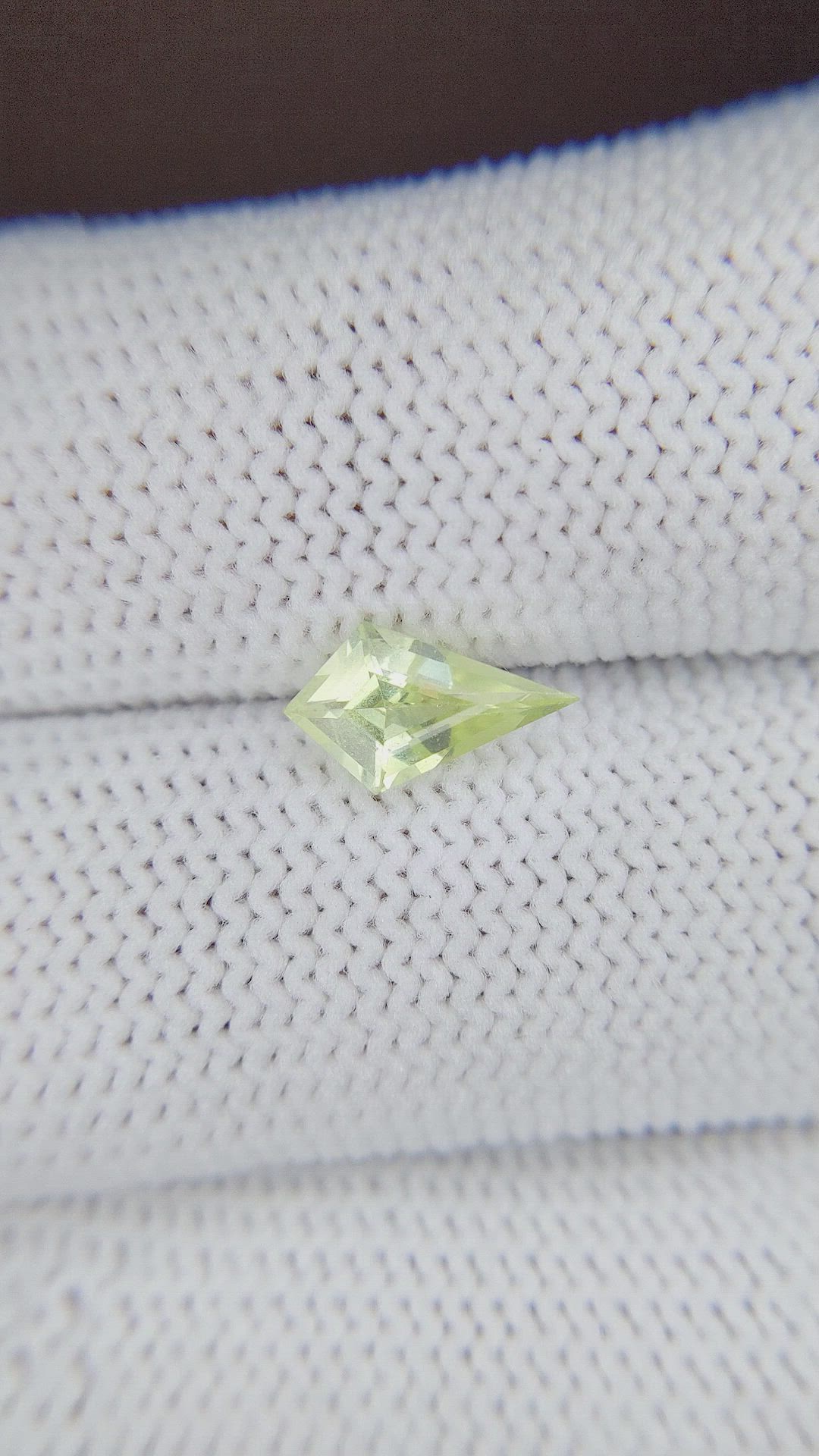 1.08 Ct. Yellowish Green Sapphire from Madagascar Size Video