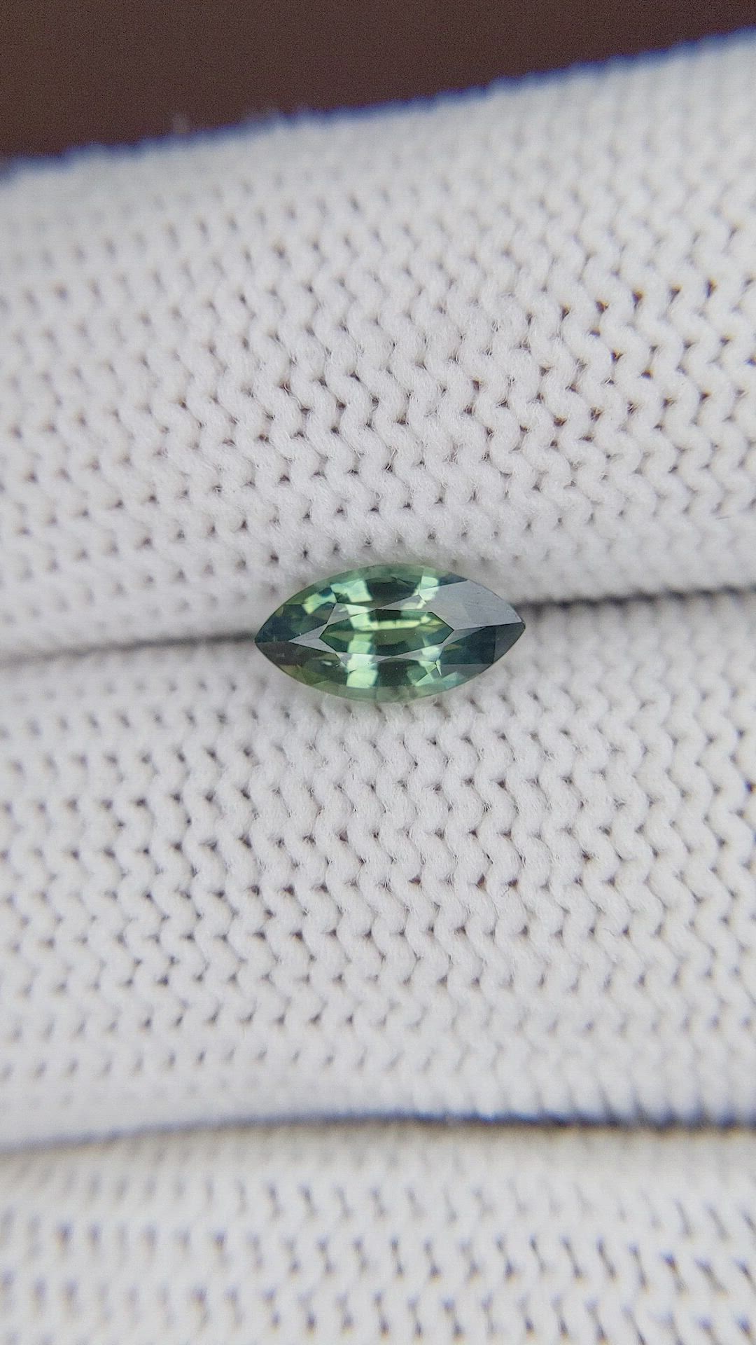 1.34 Ct. Bluish Green Sapphire from Madagascar Size Video