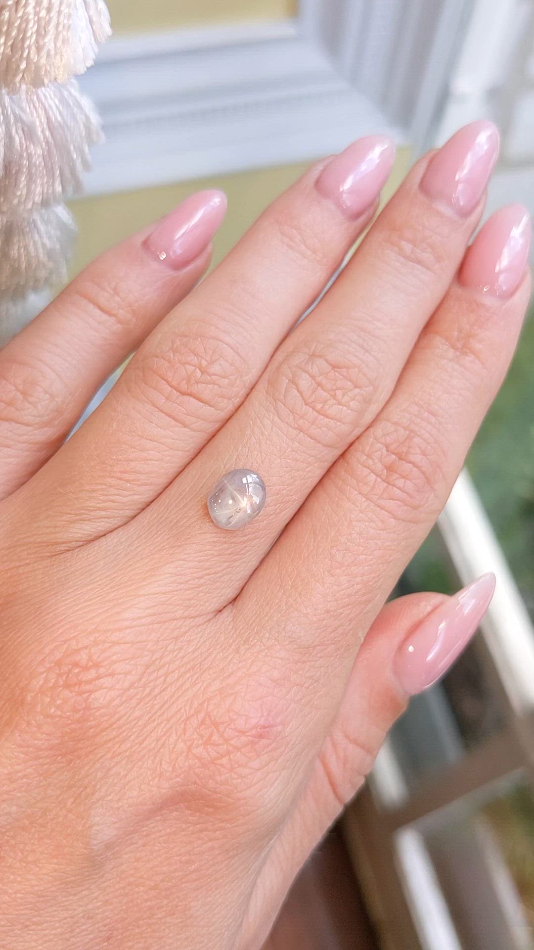 1.41 Ct. Grey Star Sapphire from Ceylon (Sri Lanka) Size Video