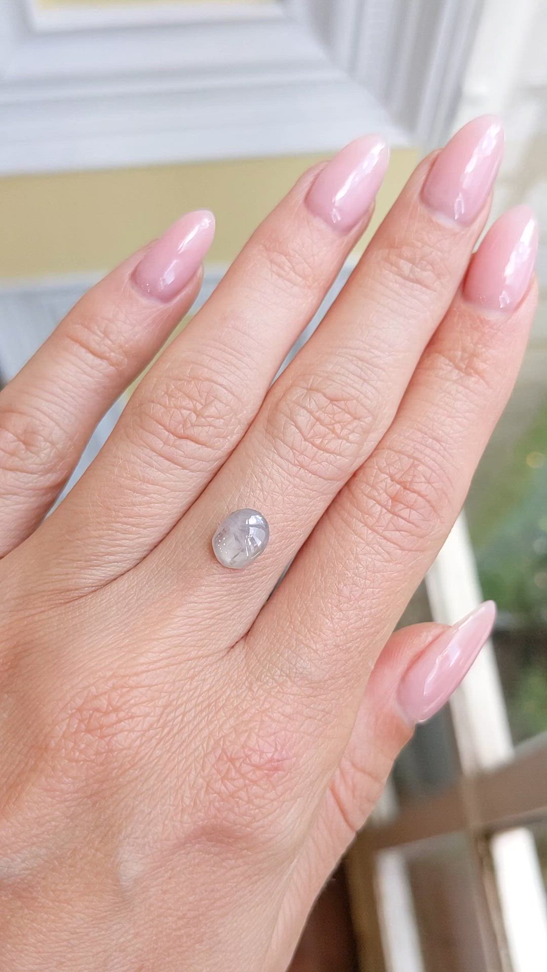 1.41 Ct. Grey Star Sapphire from Ceylon (Sri Lanka) Size Video