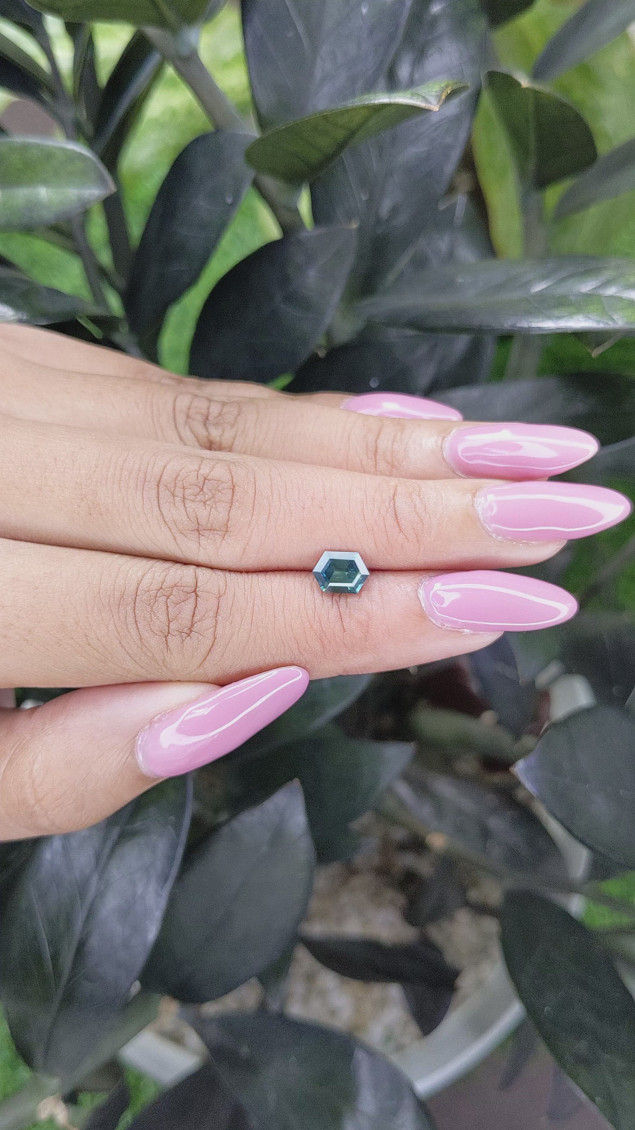 1.13 Ct. Bluish Green Sapphire from Australia Size Video