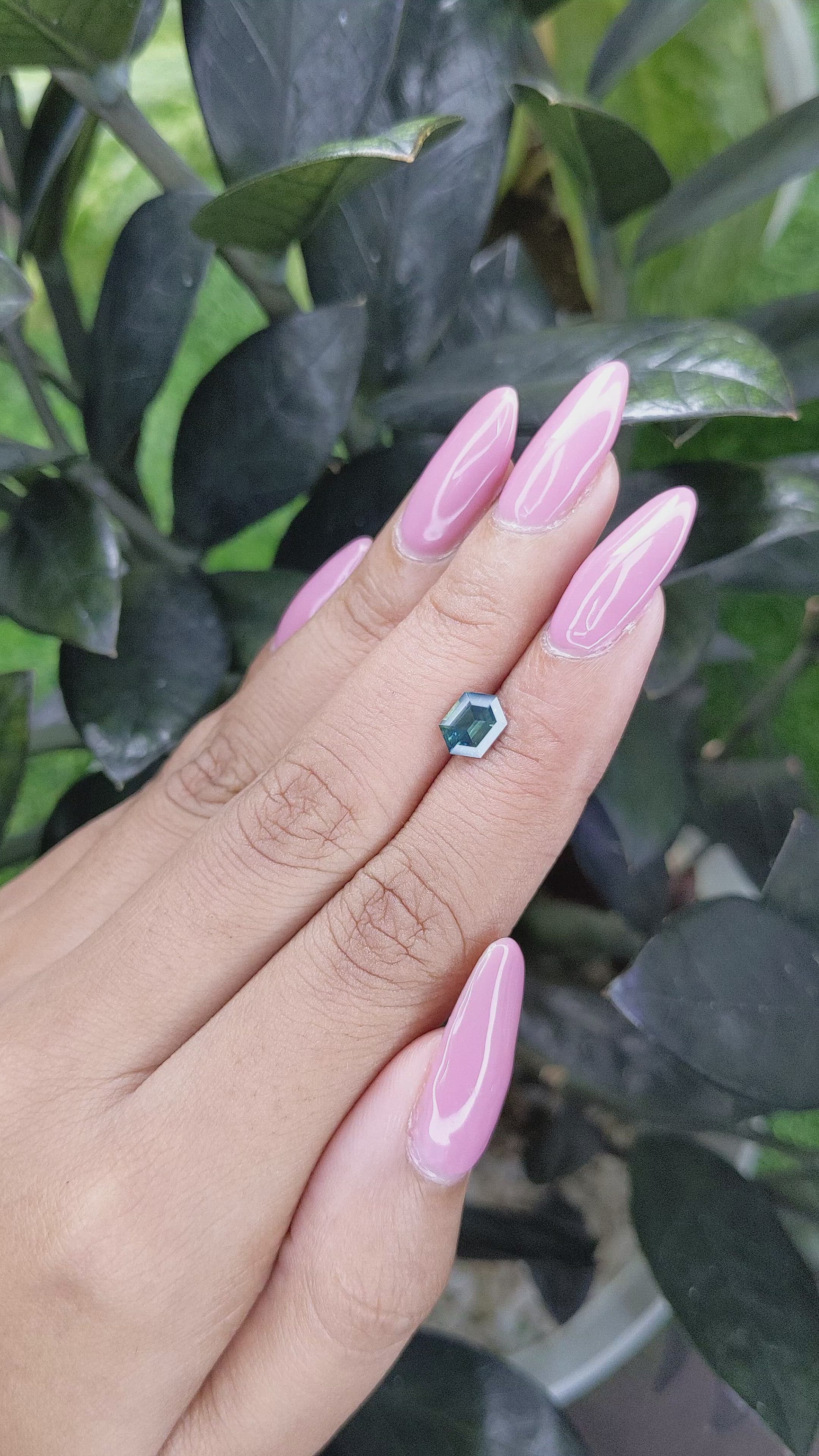 1.13 Ct. Bluish Green Sapphire from Australia Size Video