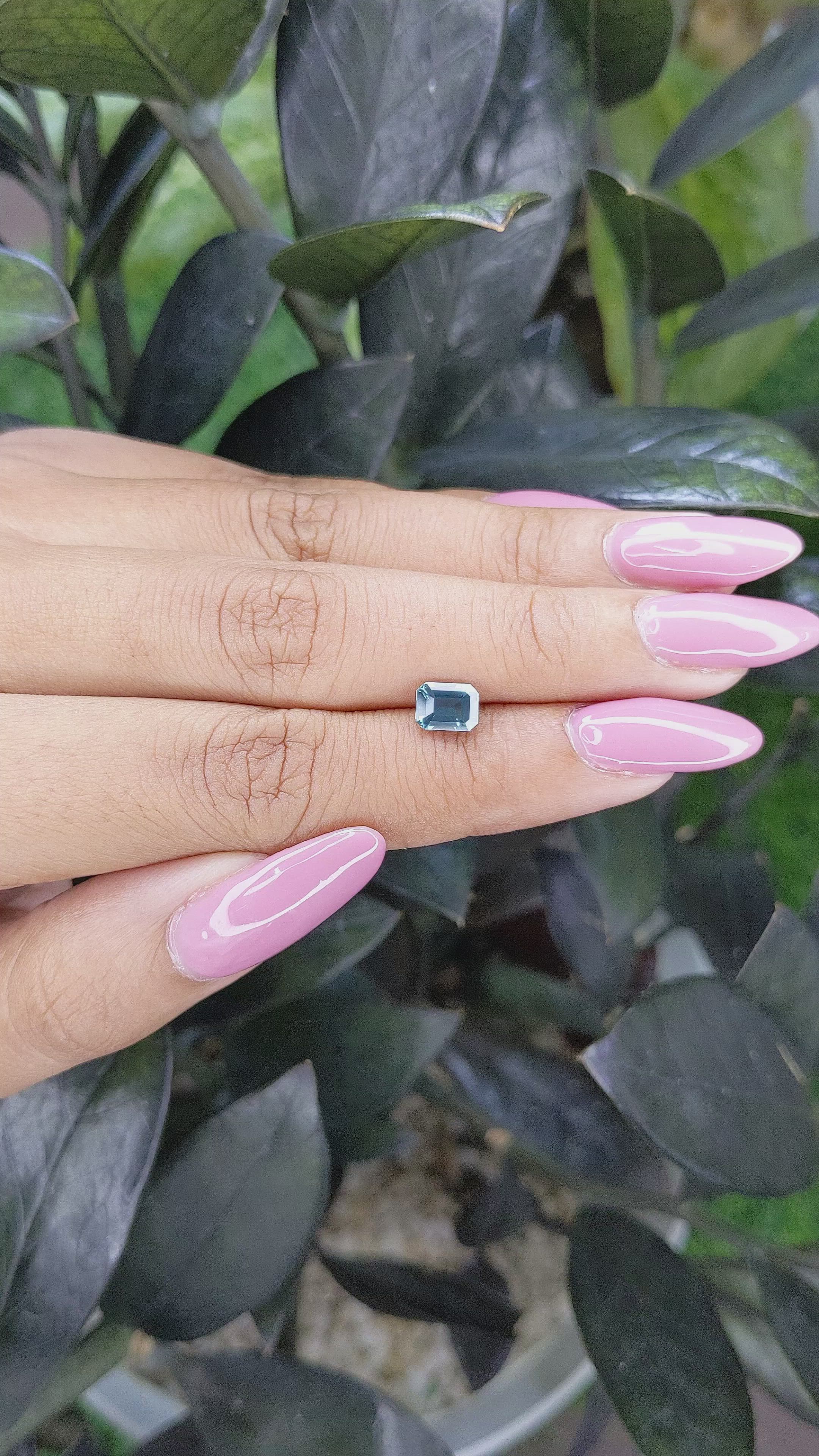 1.15 Ct. Greenish Blue Sapphire from Madagascar Size Video