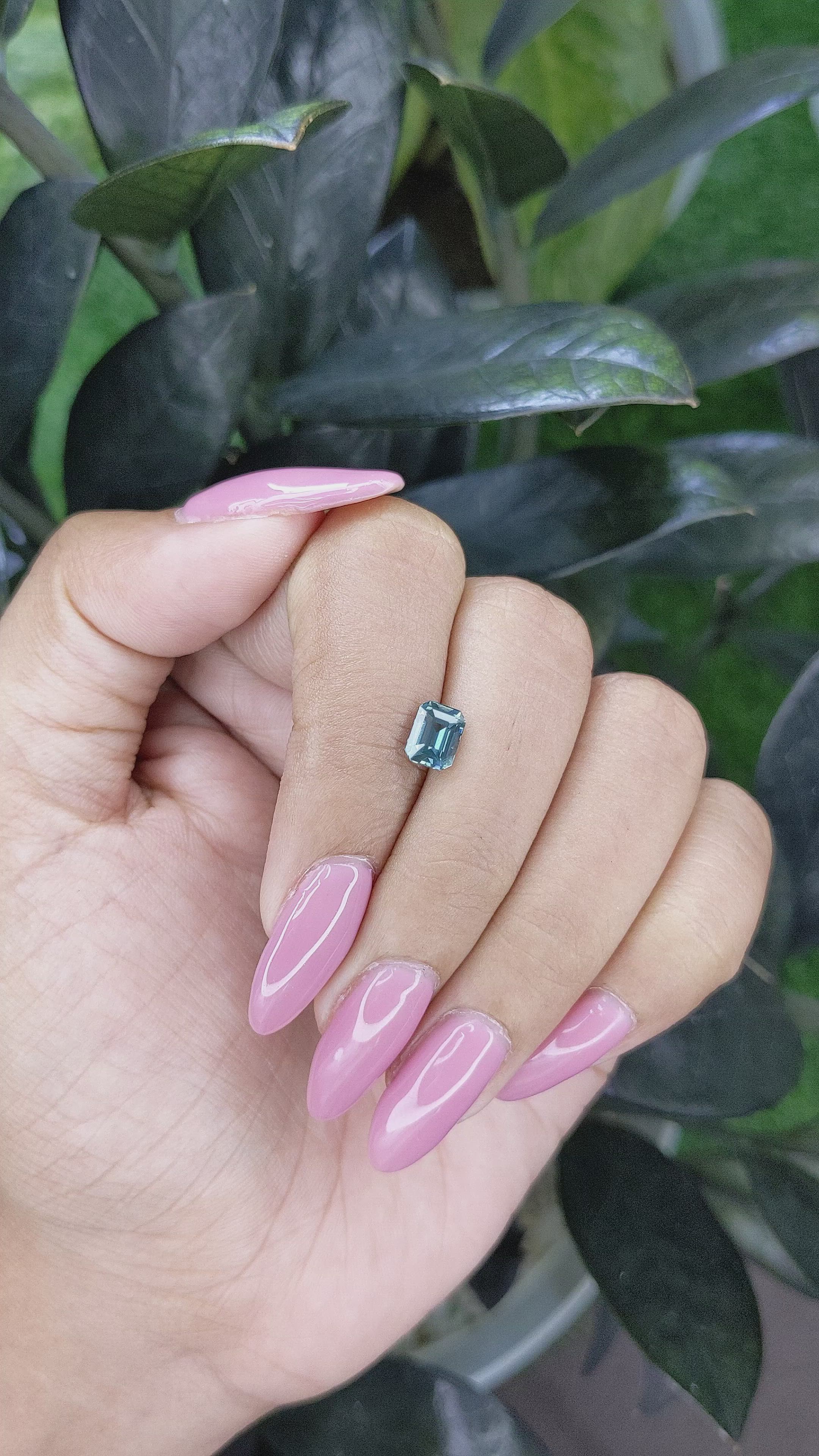 1.15 Ct. Greenish Blue Sapphire from Madagascar Size Video