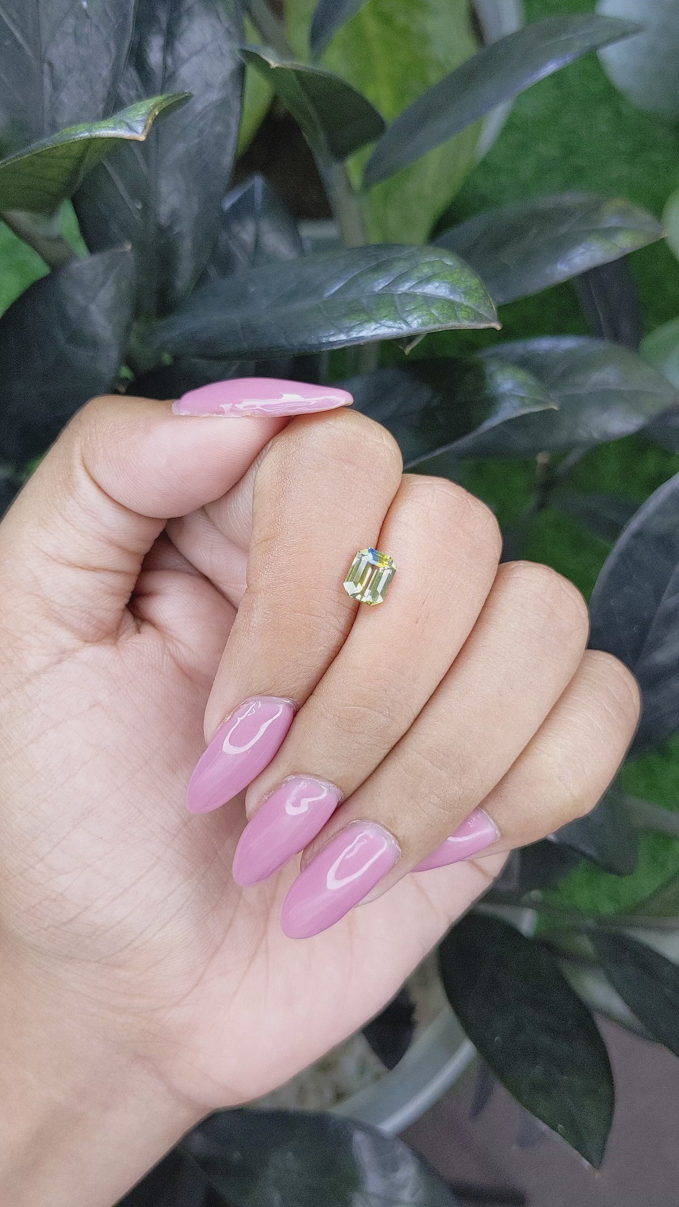 1.23 Ct. Bi Color Sapphire from Madagascar Size Video