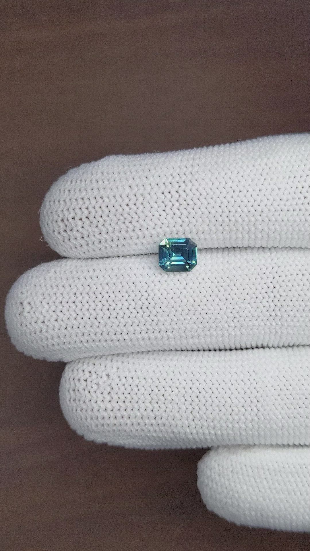 1.52 Ct. Greenish Blue Sapphire from Madagascar Size Video