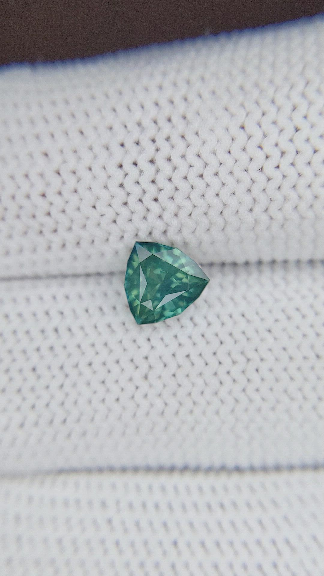 1.10 Ct. Bluish Green Sapphire from Madagascar Size Video