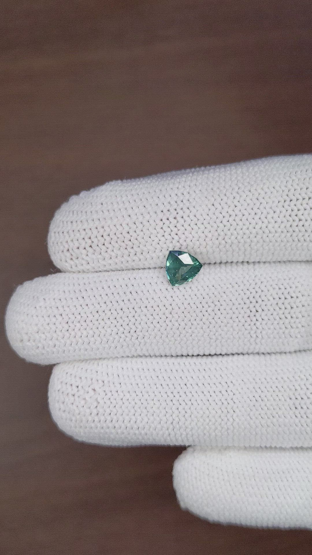 1.10 Ct. Bluish Green Sapphire from Madagascar Size Video