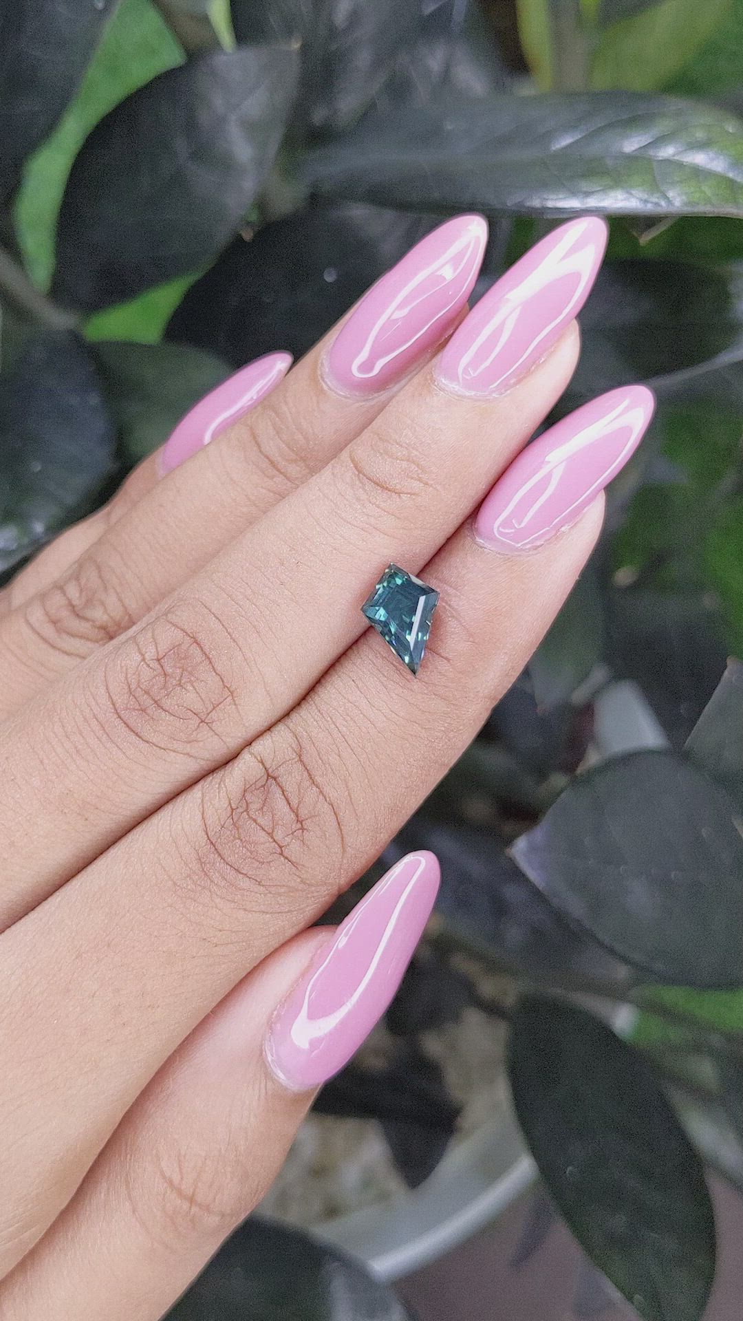 2.11 Ct. Bluish Green Sapphire from Madagascar Size Video