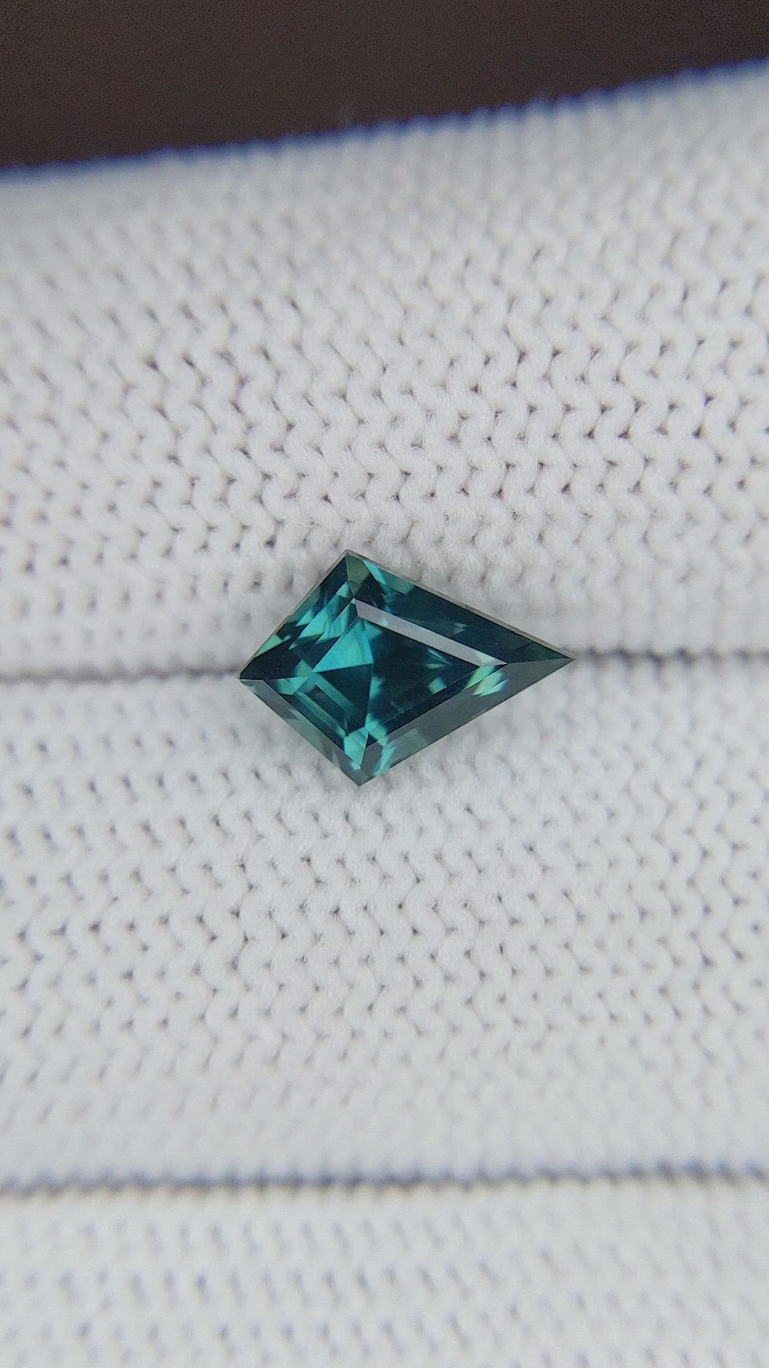 2.11 Ct. Bluish Green Sapphire from Madagascar Size Video