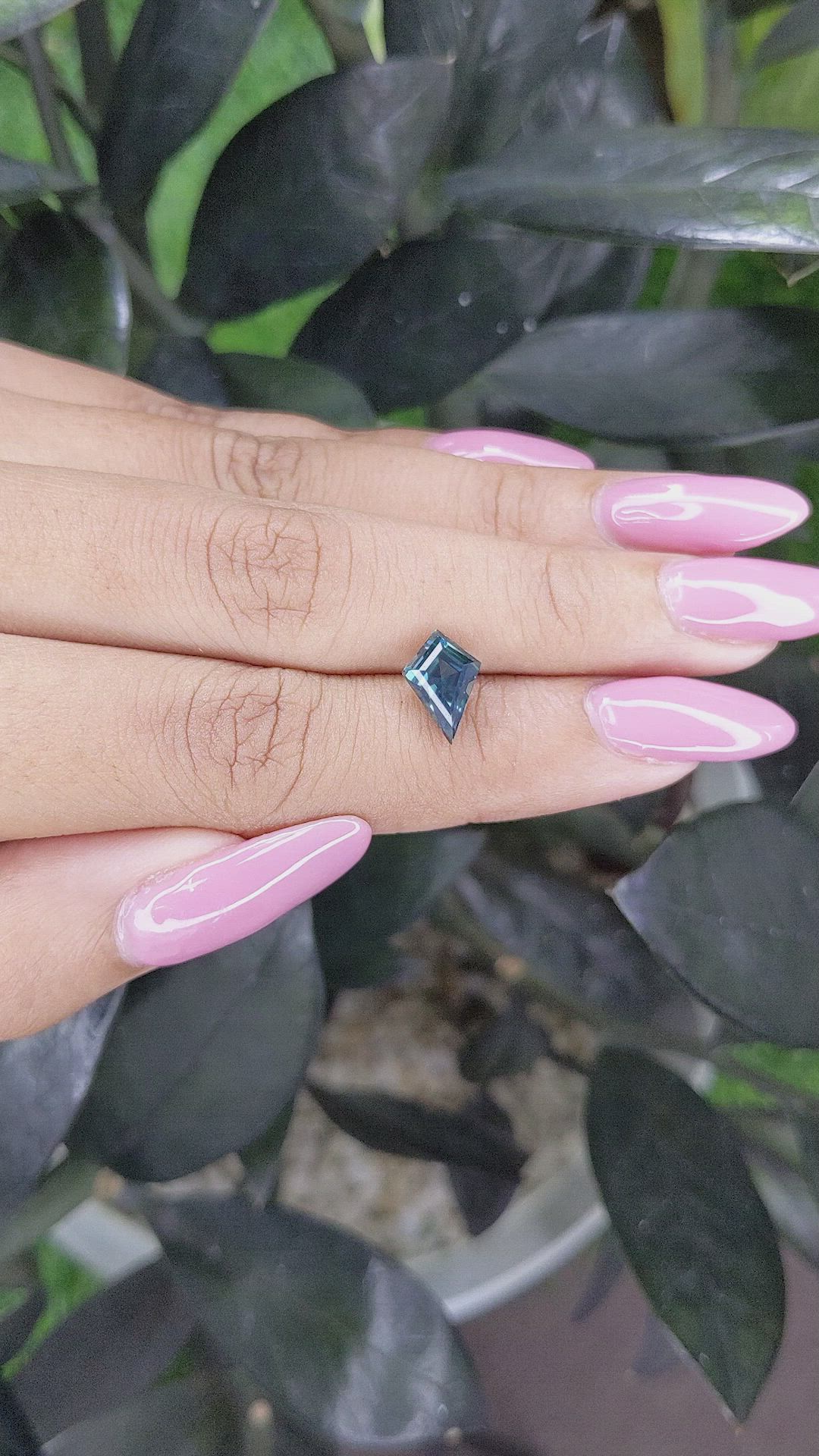 2.11 Ct. Bluish Green Sapphire from Madagascar Size Video