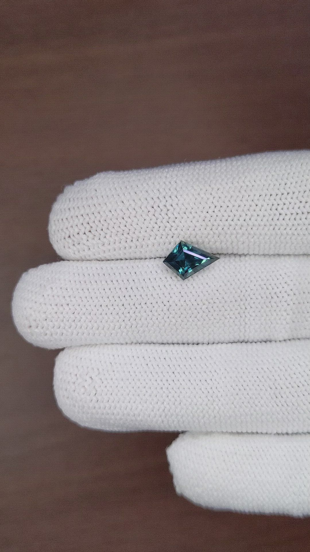 2.11 Ct. Bluish Green Sapphire from Madagascar Size Video