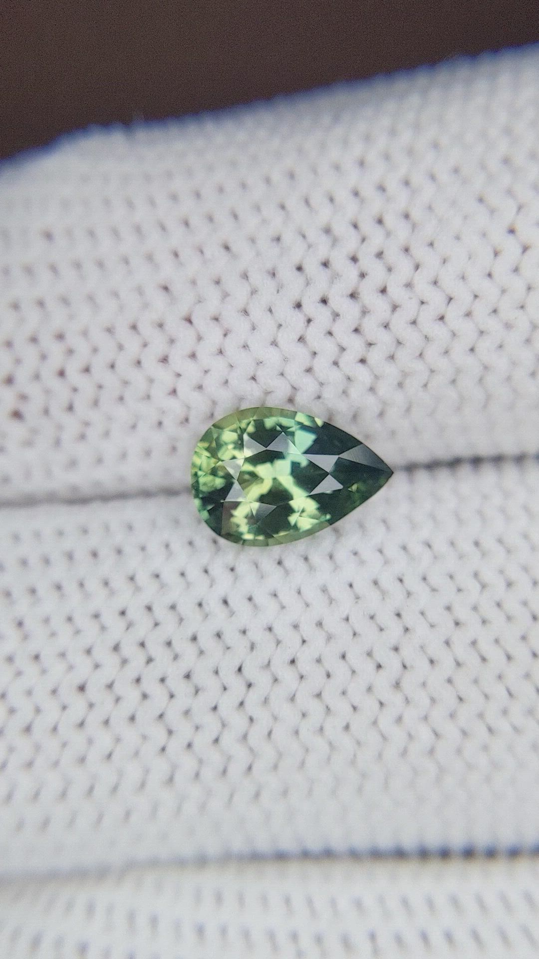 1.52 Ct. Bluish Green Sapphire from Madagascar Size Video