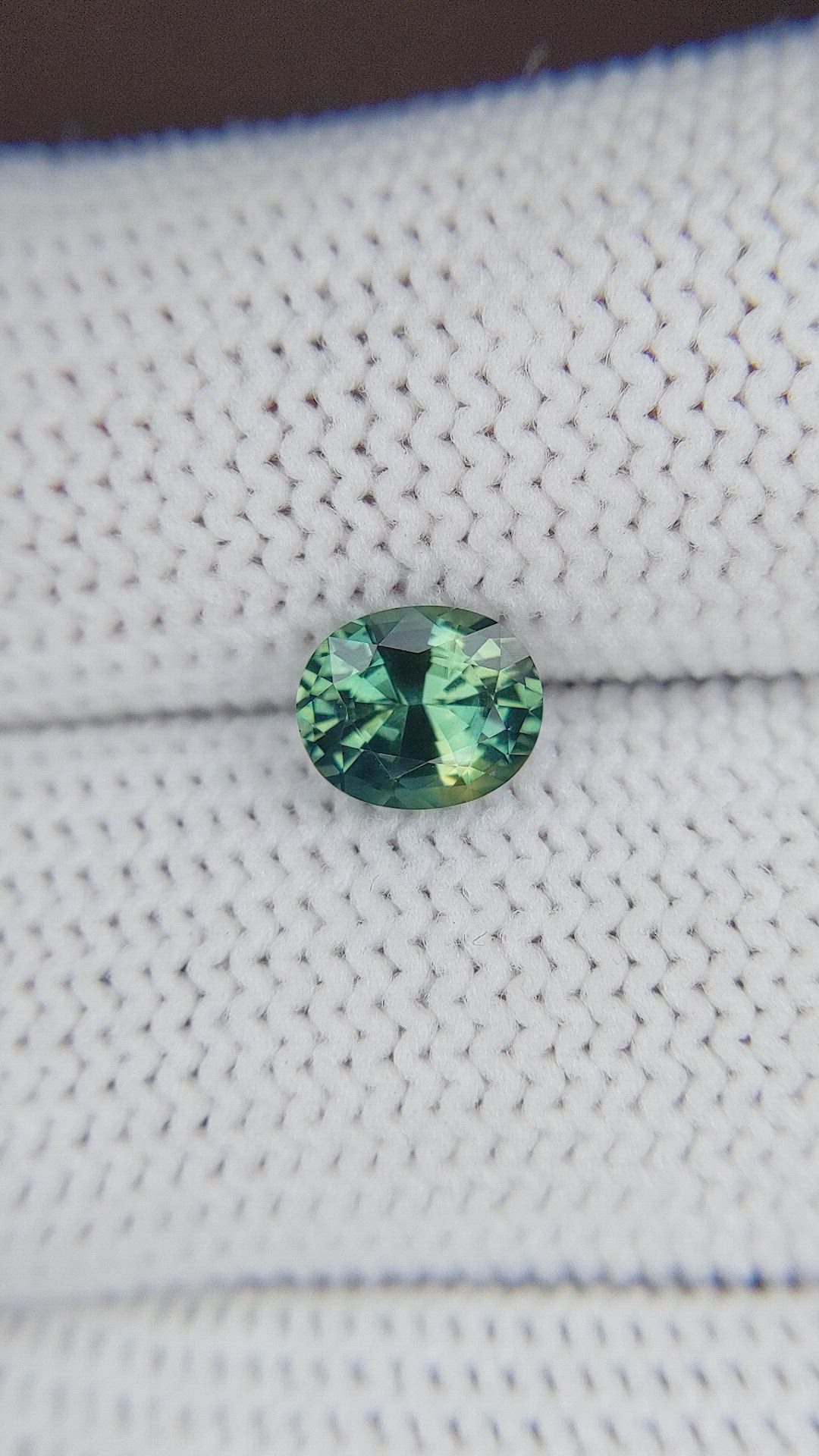 1.18 Ct. Bluish Green Sapphire from Madagascar Size Video