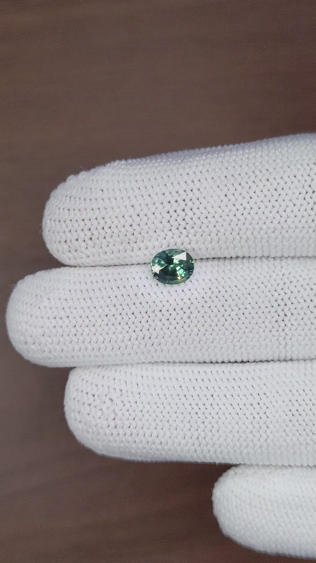 1.18 Ct. Bluish Green Sapphire from Madagascar Size Video