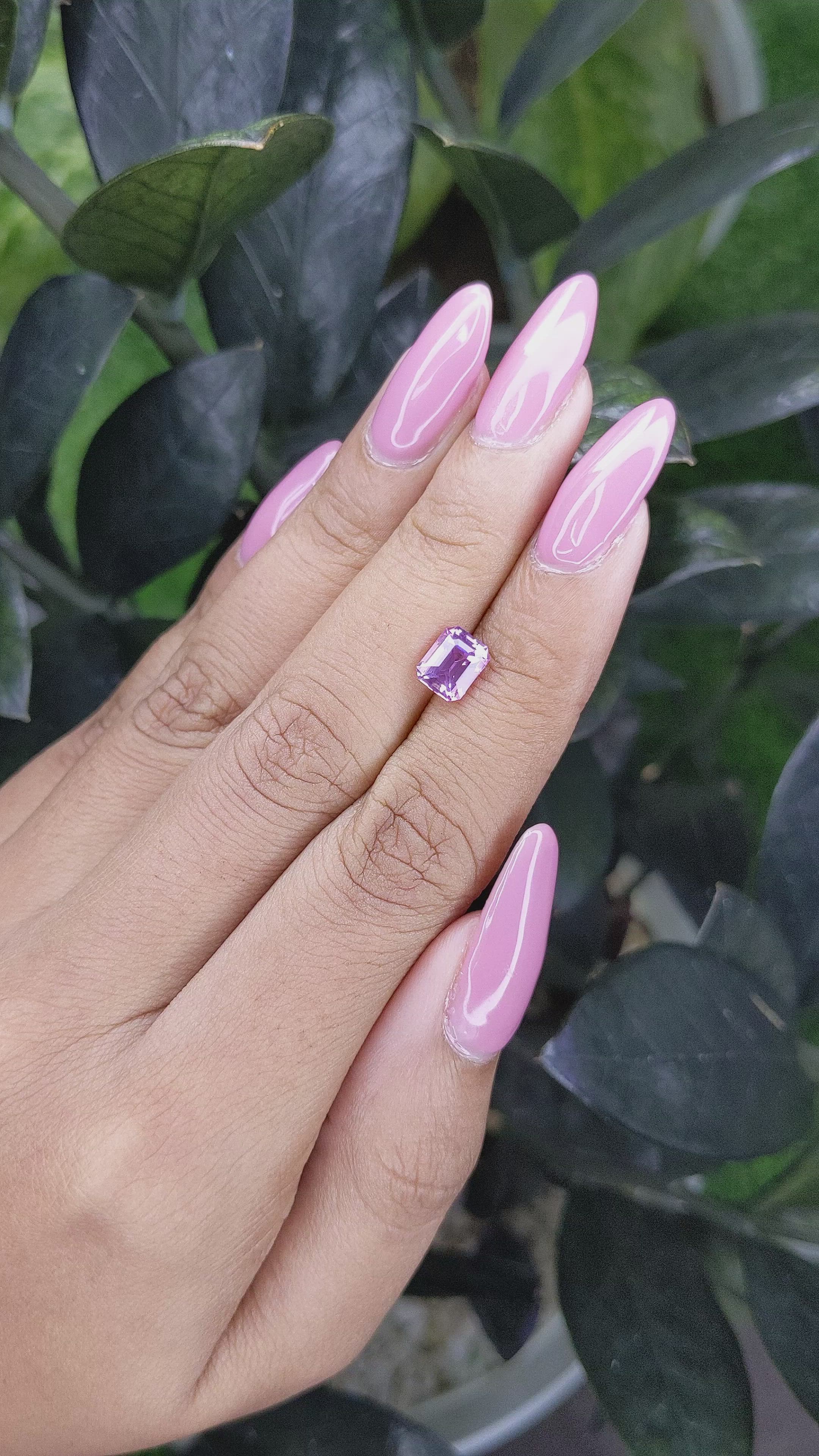 1.54 Ct. Purple Sapphire from Madagascar Size Video