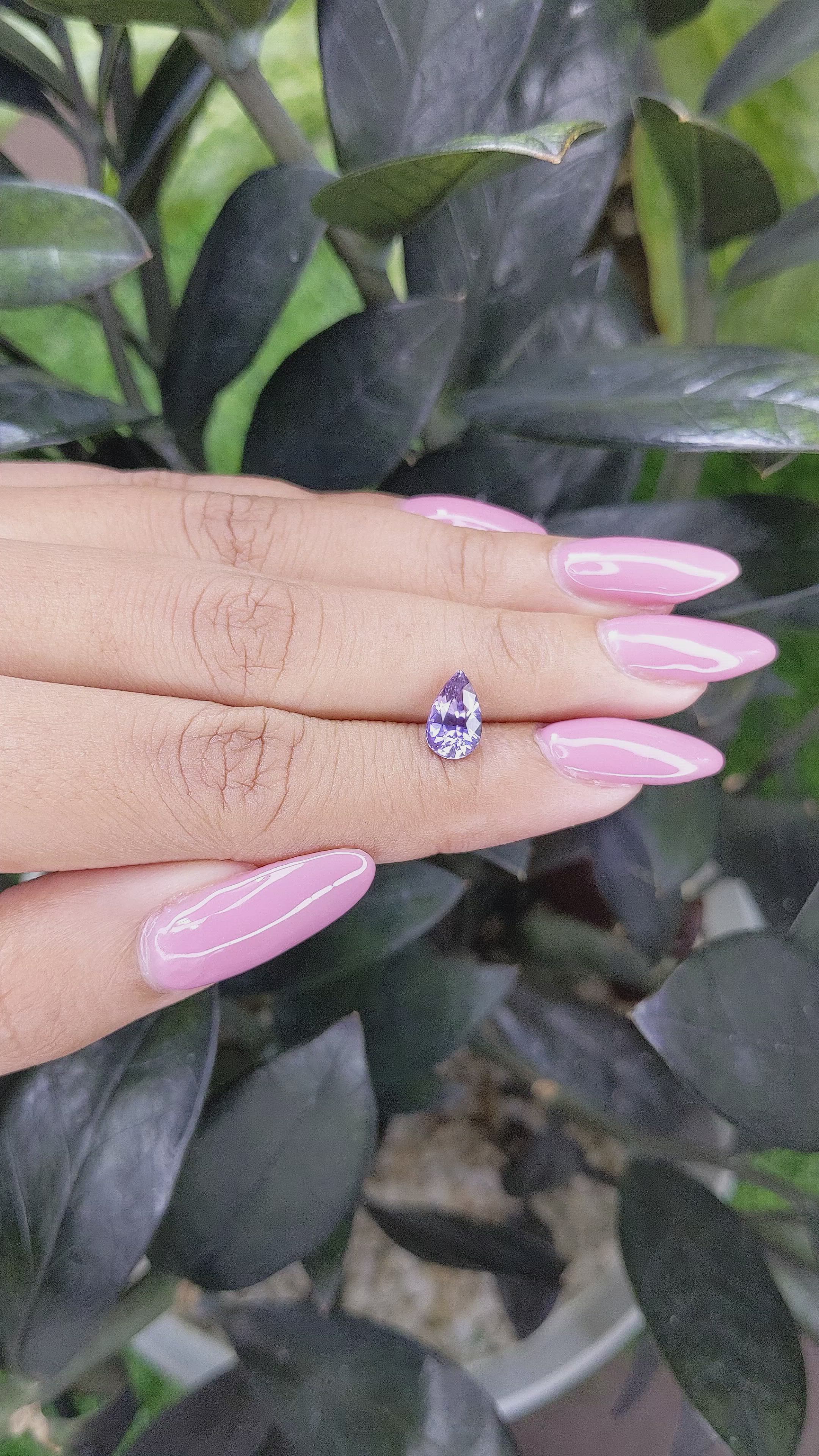 1.70 Ct. Purple Sapphire from Madagascar Size Video