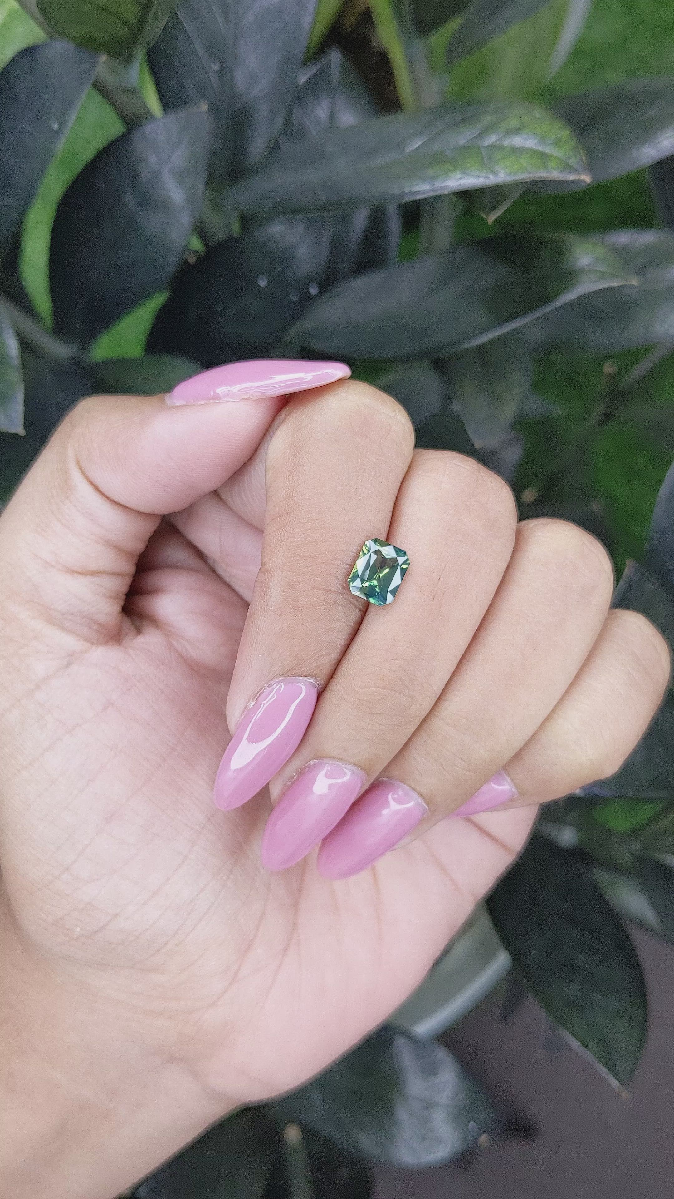 1.59 Ct. Green Sapphire from Madagascar Size Video