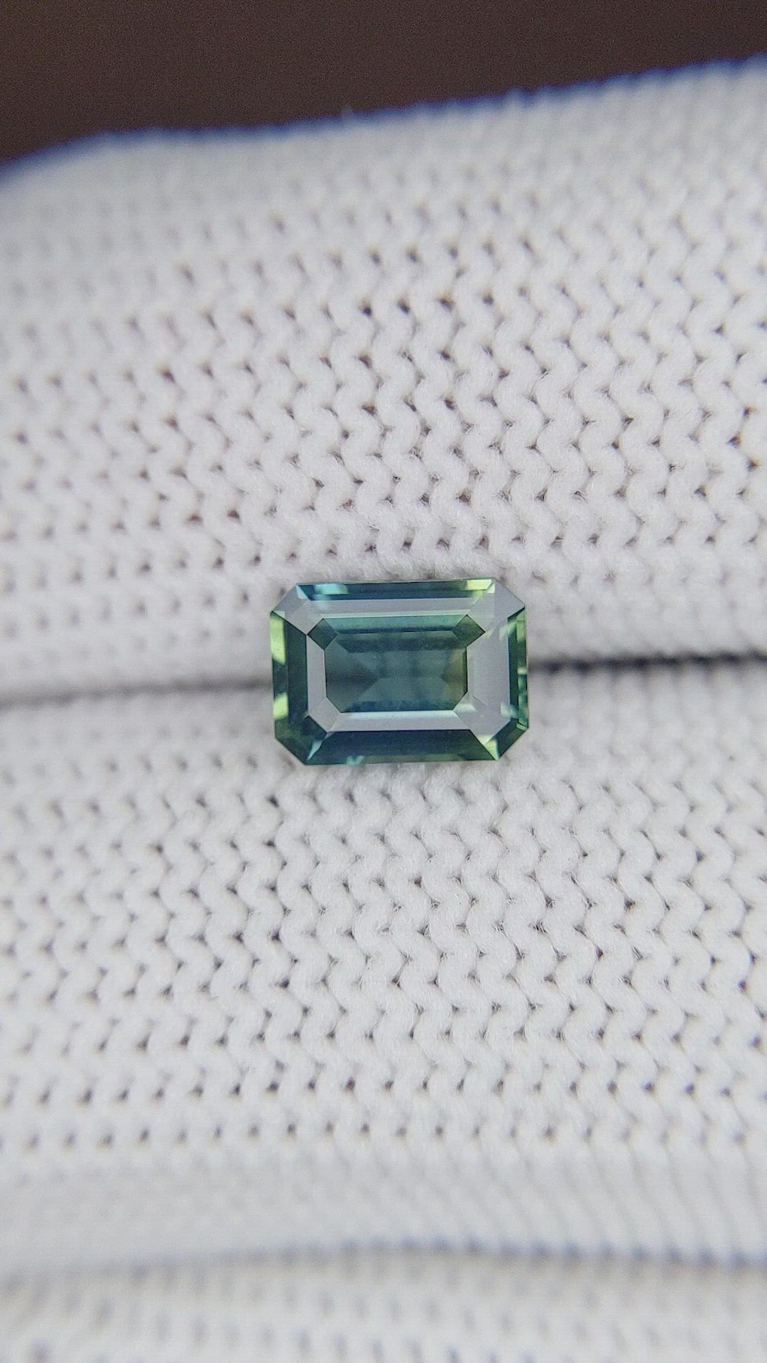 1.54 Ct. Greenish Blue Sapphire from Madagascar Size Video