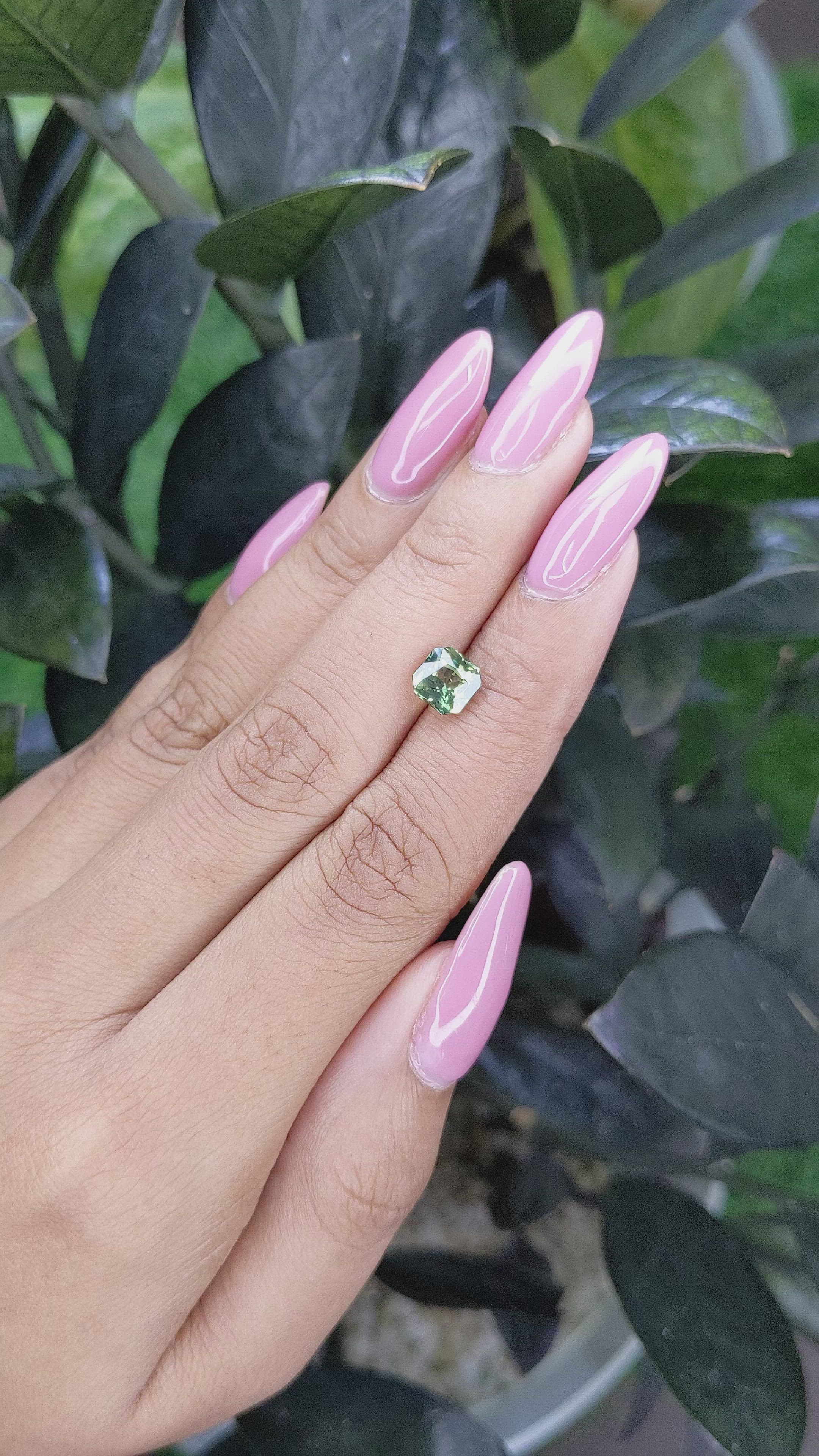 1.50 Ct. Yellowish Green Sapphire from Australia Size Video