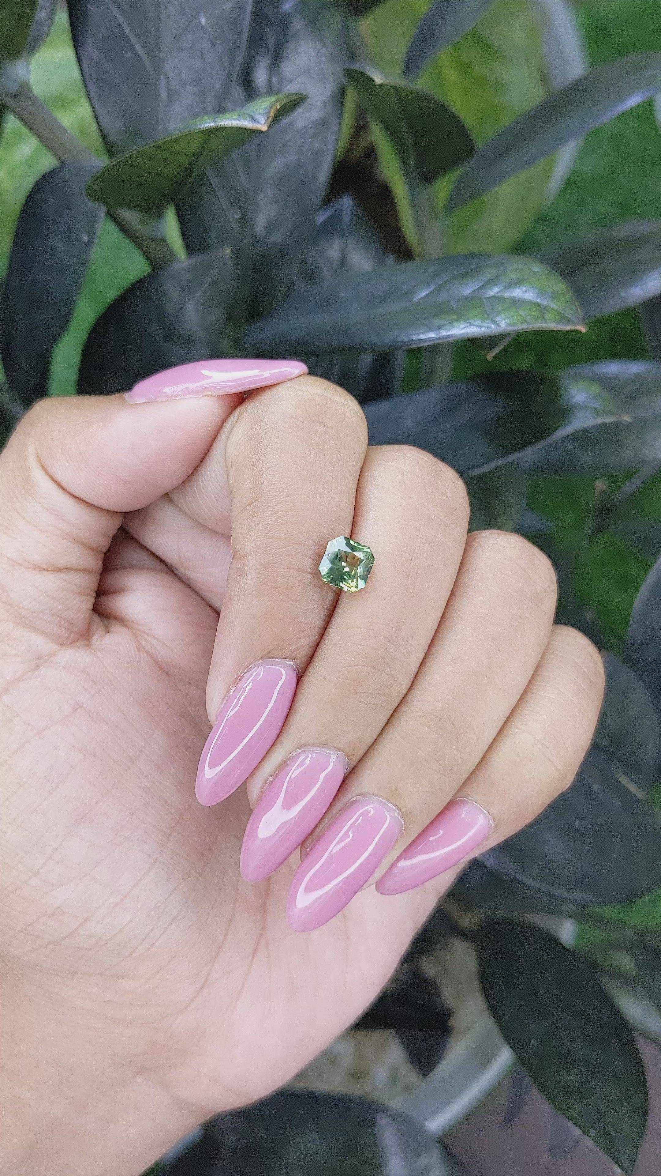 1.50 Ct. Yellowish Green Sapphire from Australia Size Video