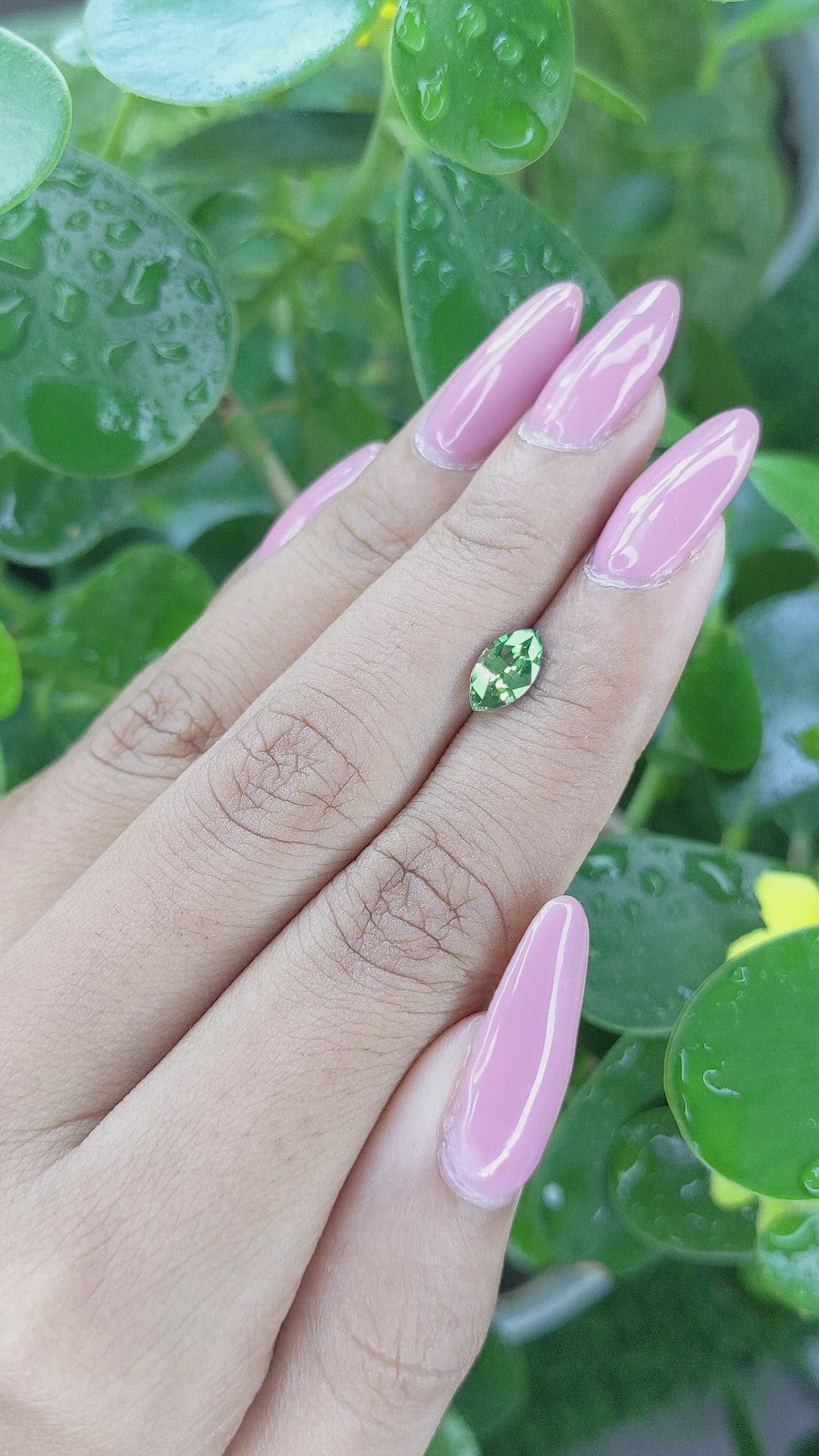 1.17 Ct. Yellowish Green Sapphire from Madagascar Size Video