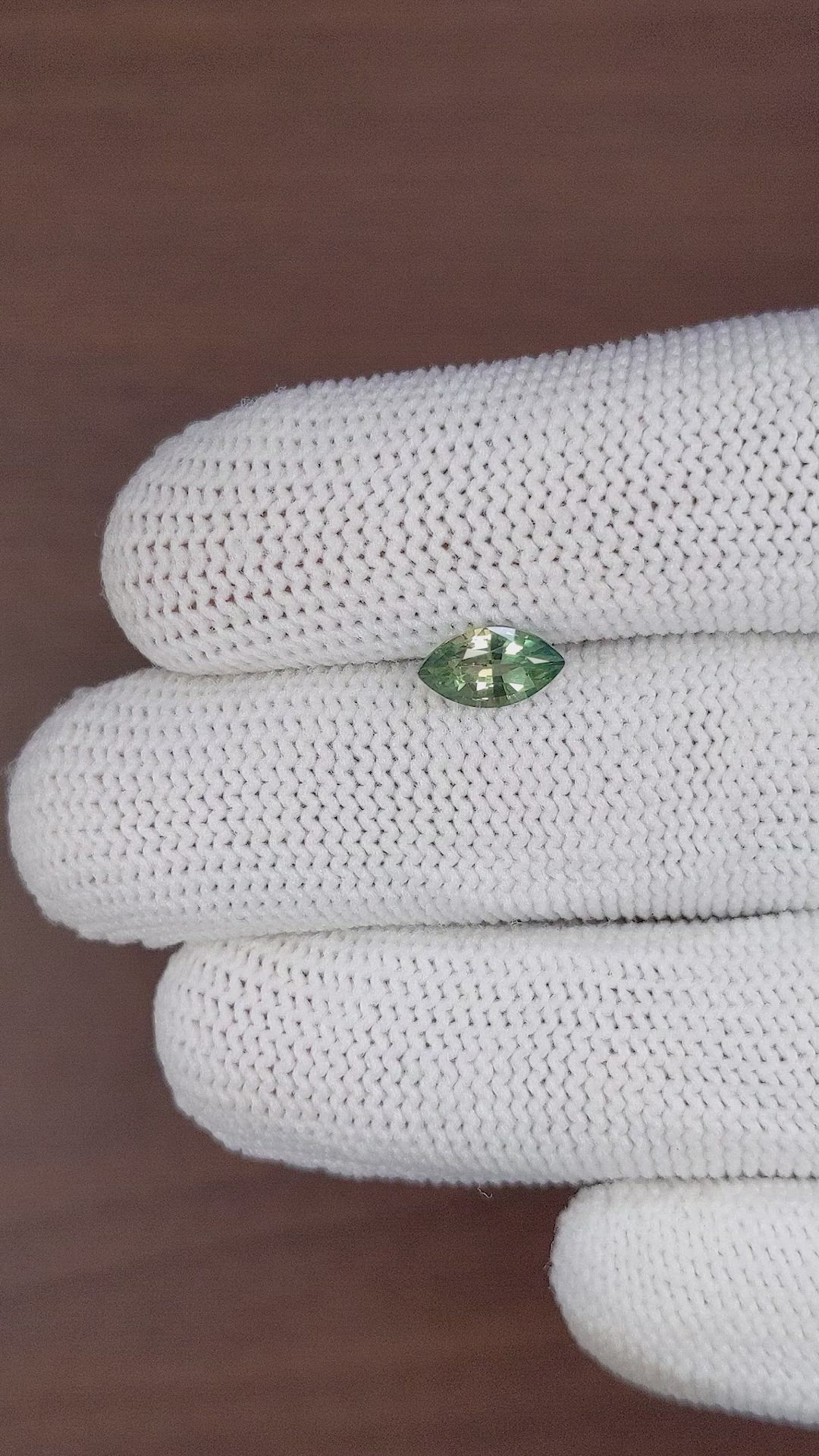 1.17 Ct. Yellowish Green Sapphire from Madagascar Size Video