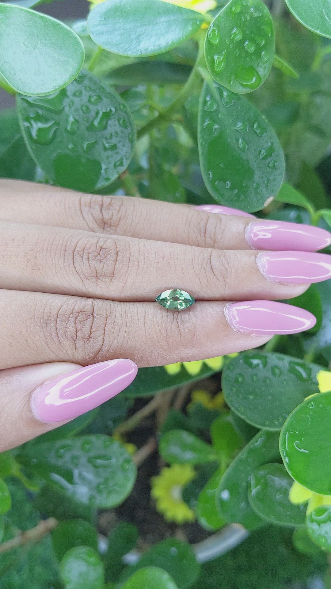 1.17 Ct. Yellowish Green Sapphire from Madagascar Size Video