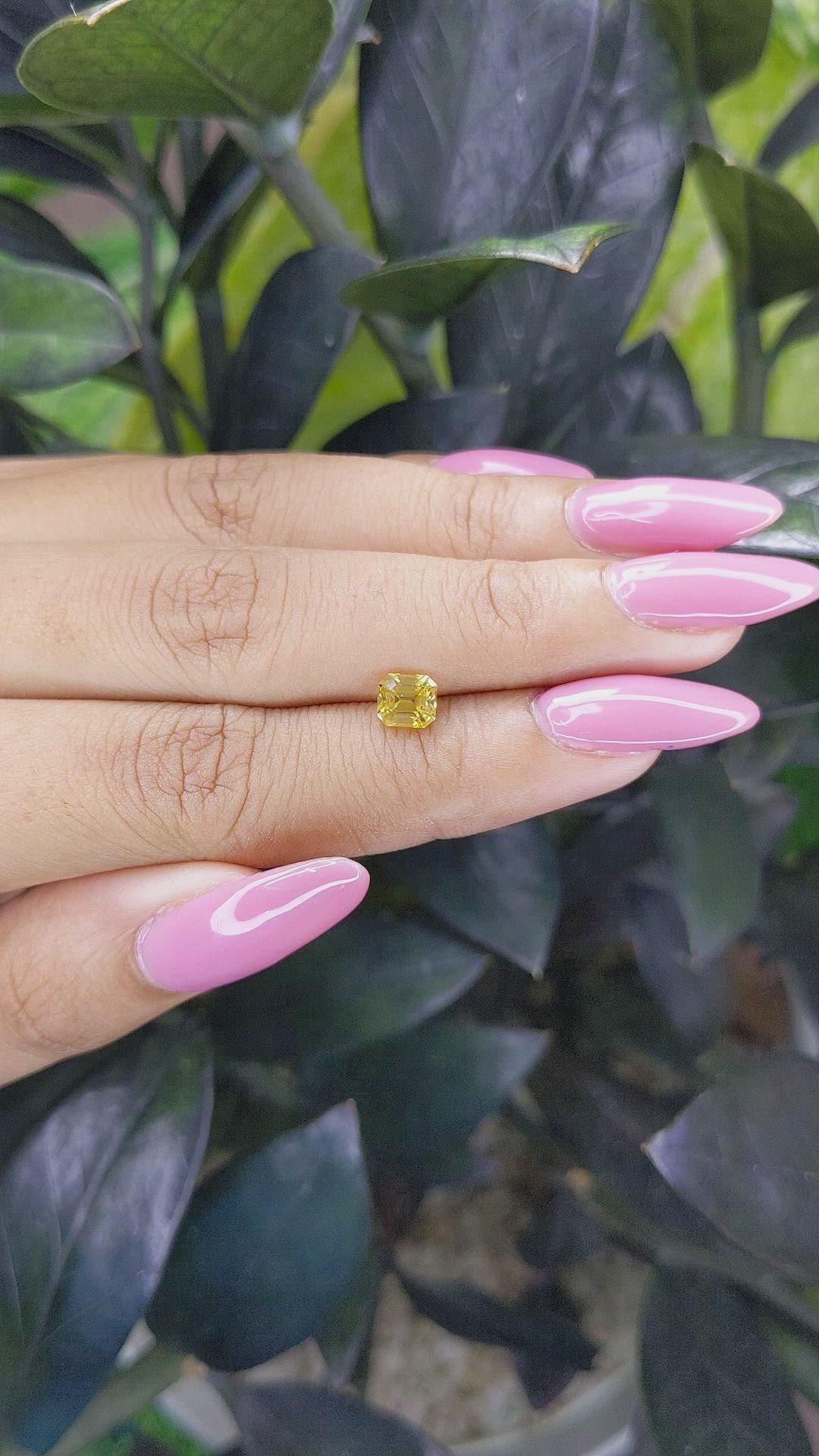 1.04 Ct. Orangish Yellow Sapphire from Ceylon (Sri Lanka) Size Video