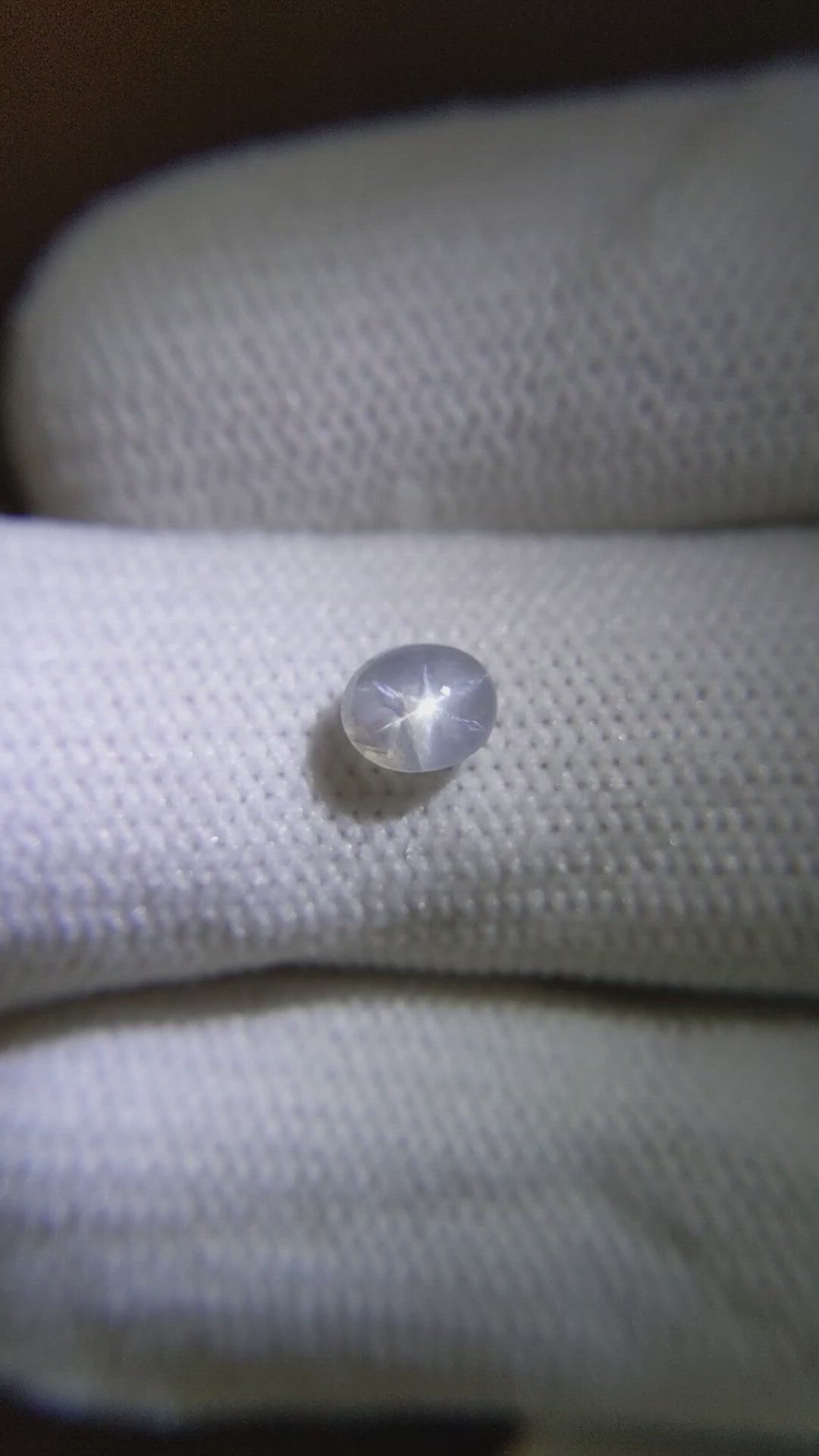 0.88 Ct. White Star Sapphire from Ceylon (Sri Lanka) Size Video