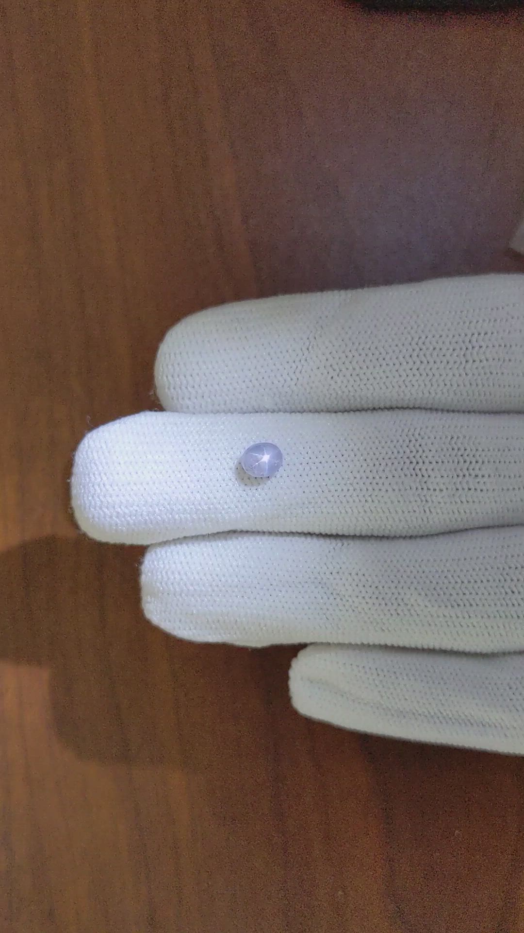 0.88 Ct. White Star Sapphire from Ceylon (Sri Lanka) Size Video