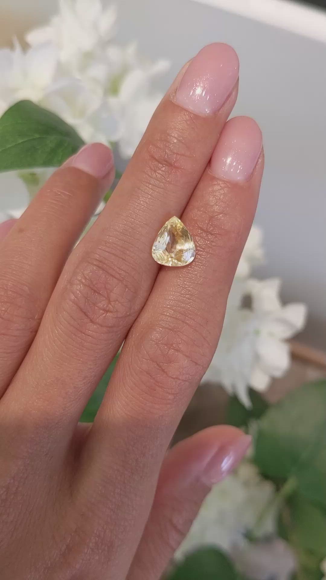 2.88 Ct. Yellow Sapphire from Ceylon (Sri Lanka) Size Video