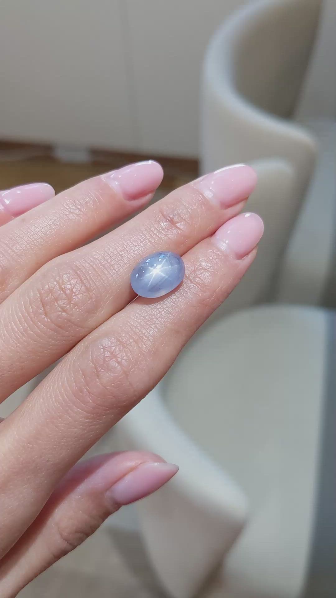 9.04 Ct. Blue Star Sapphire from Ceylon (Sri Lanka) Size Video