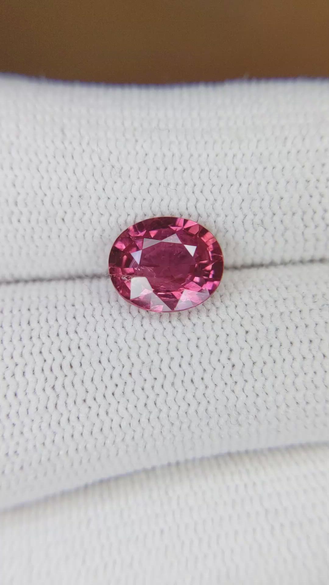 2.49 Ct. Purplish Pink Sapphire from Tanzania Size Video