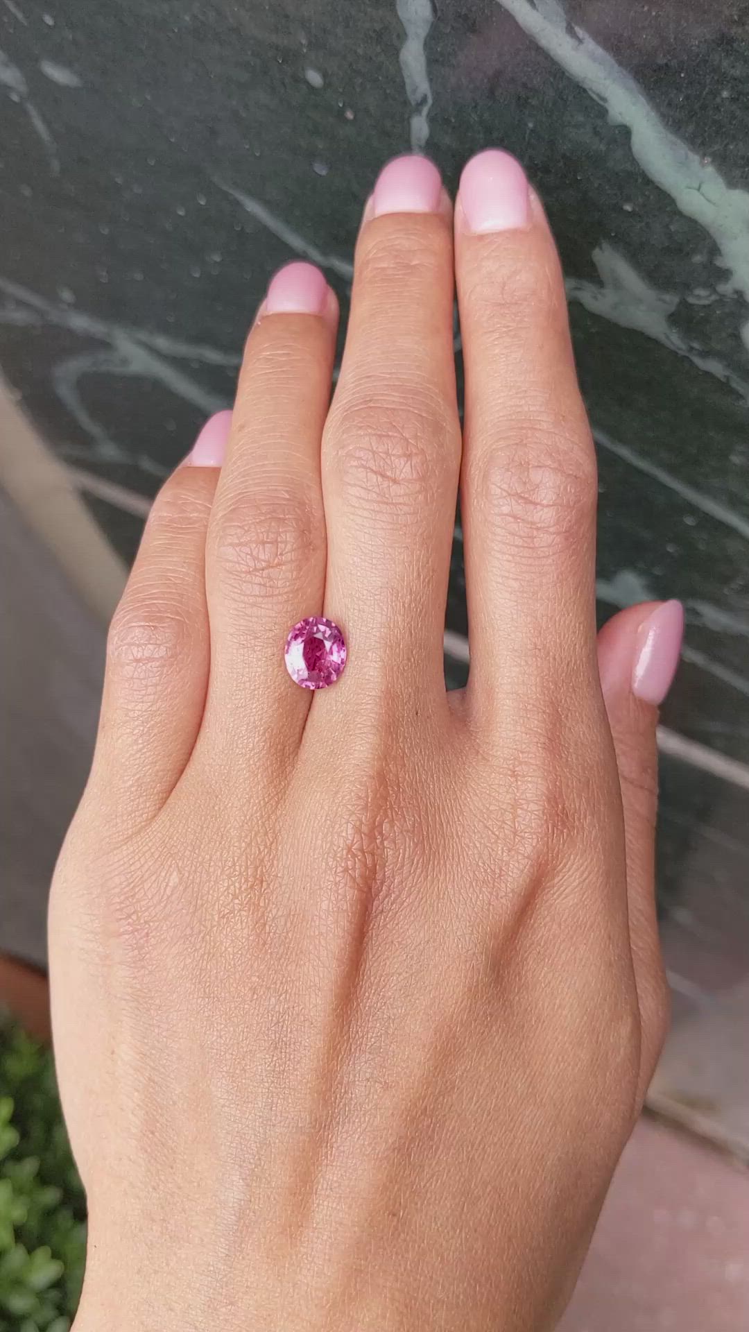 2.49 Ct. Purplish Pink Sapphire from Tanzania Size Video