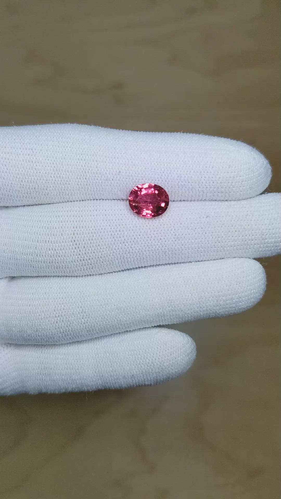 2.49 Ct. Purplish Pink Sapphire from Tanzania Size Video