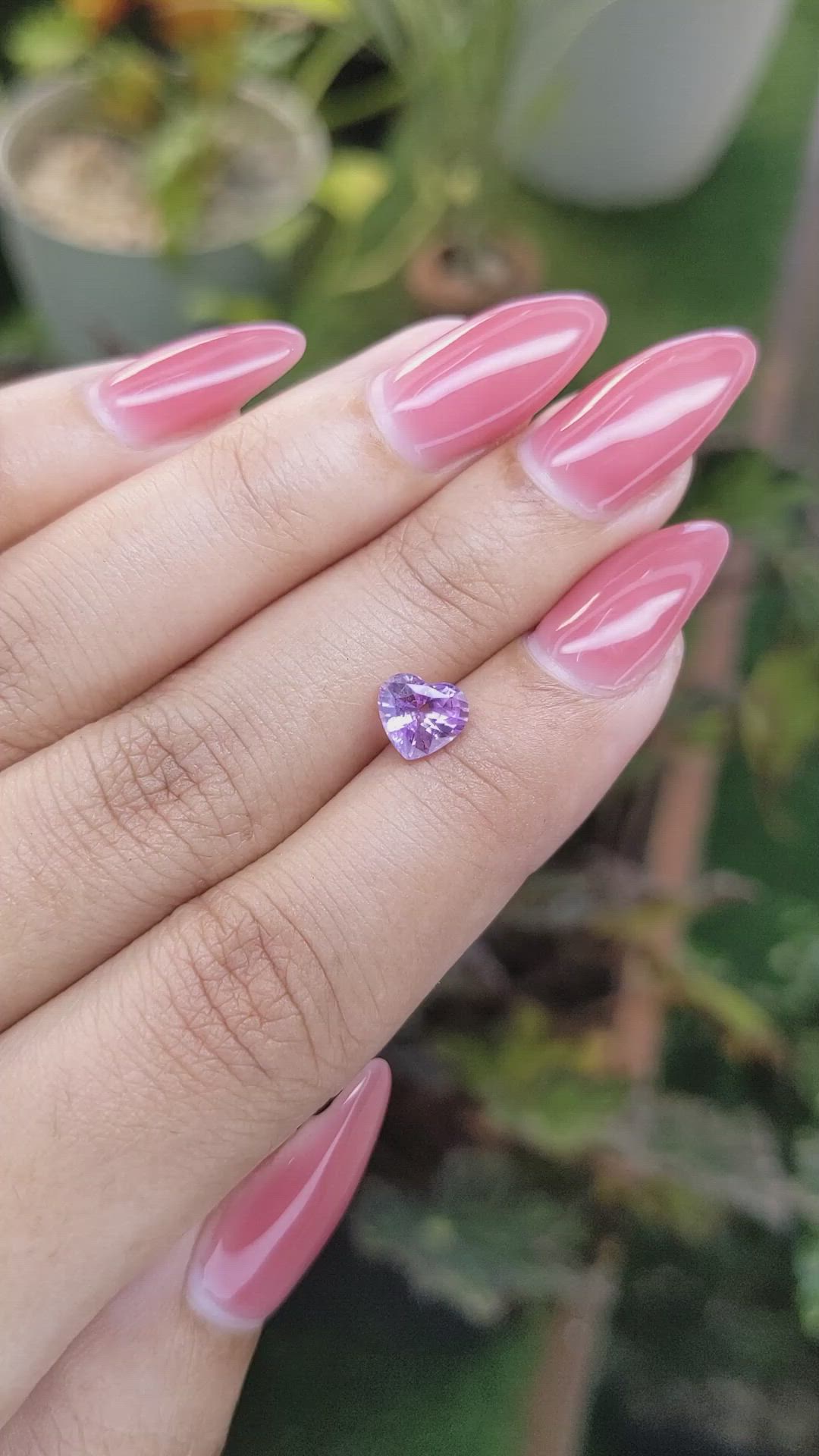 1.25 Ct. Pinkish Purple Sapphire from Ceylon (Sri Lanka) Size Video