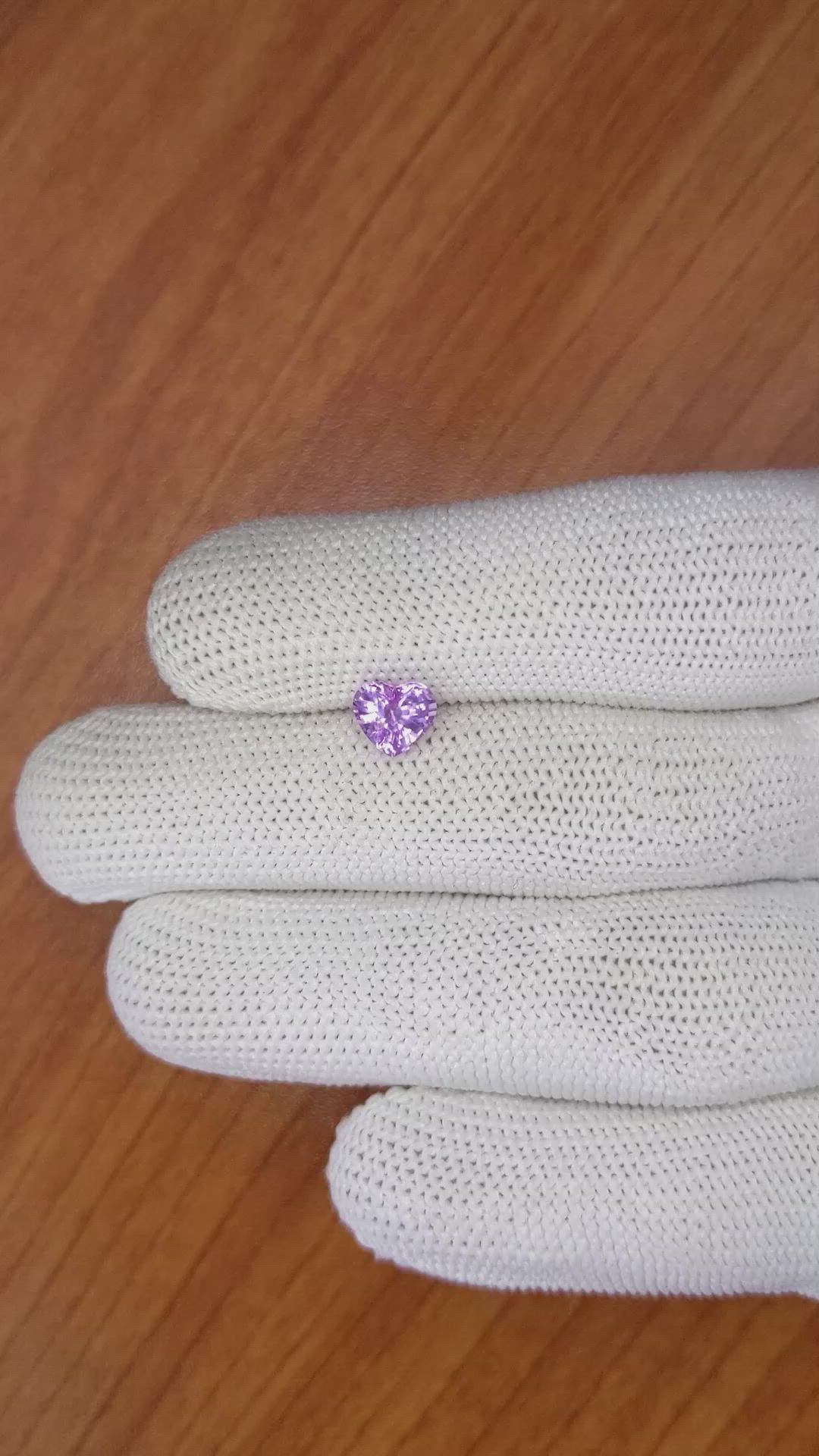 1.25 Ct. Pinkish Purple Sapphire from Ceylon (Sri Lanka) Size Video
