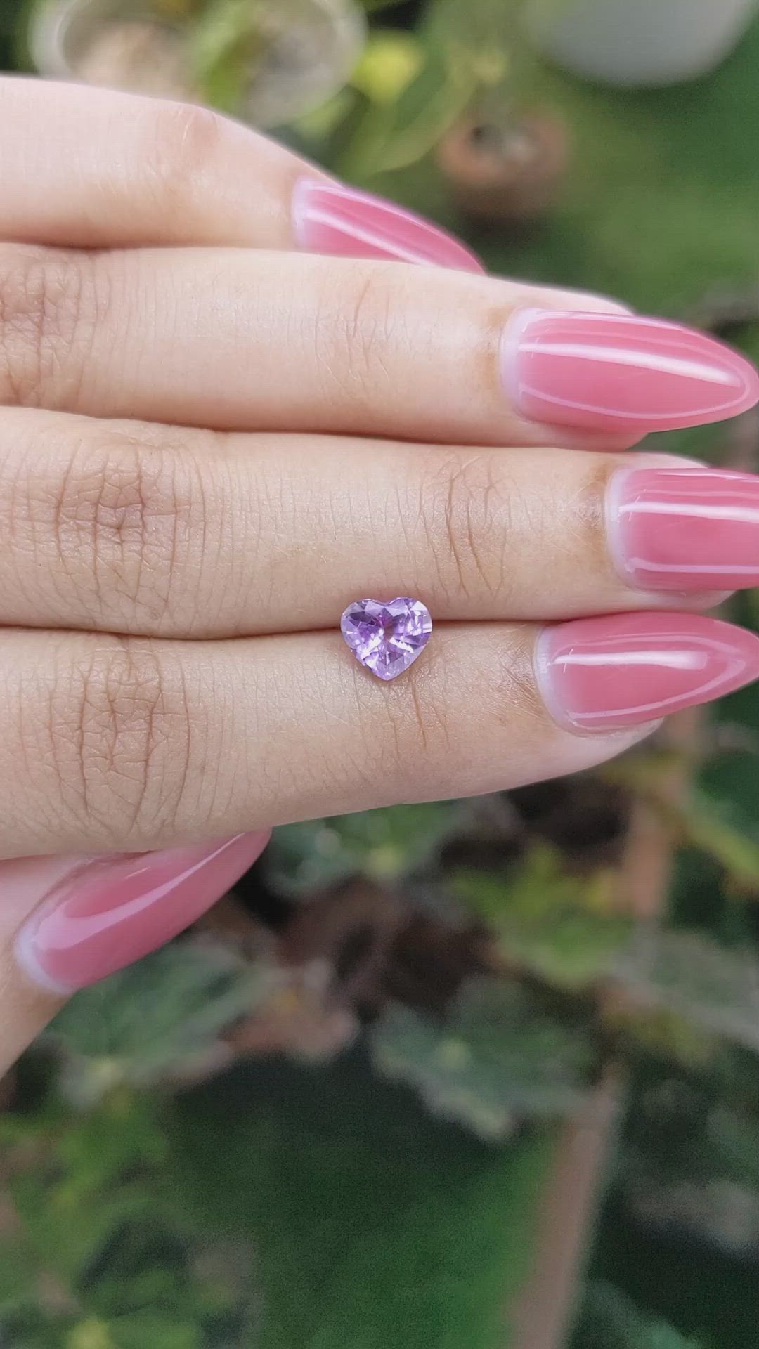 1.25 Ct. Pinkish Purple Sapphire from Ceylon (Sri Lanka) Size Video