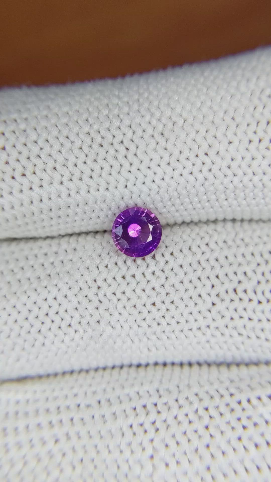 0.68 Ct. Purple Sapphire from Ceylon (Sri Lanka) Size Video