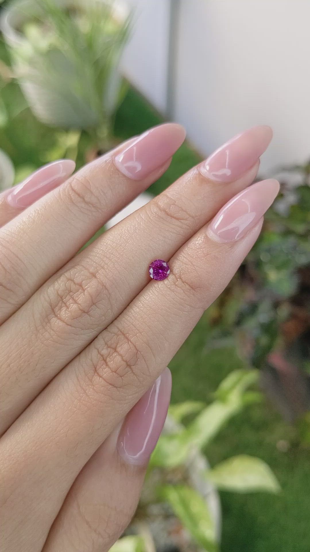 0.52 Ct. Pink Sapphire from Ceylon (Sri Lanka) Size Video