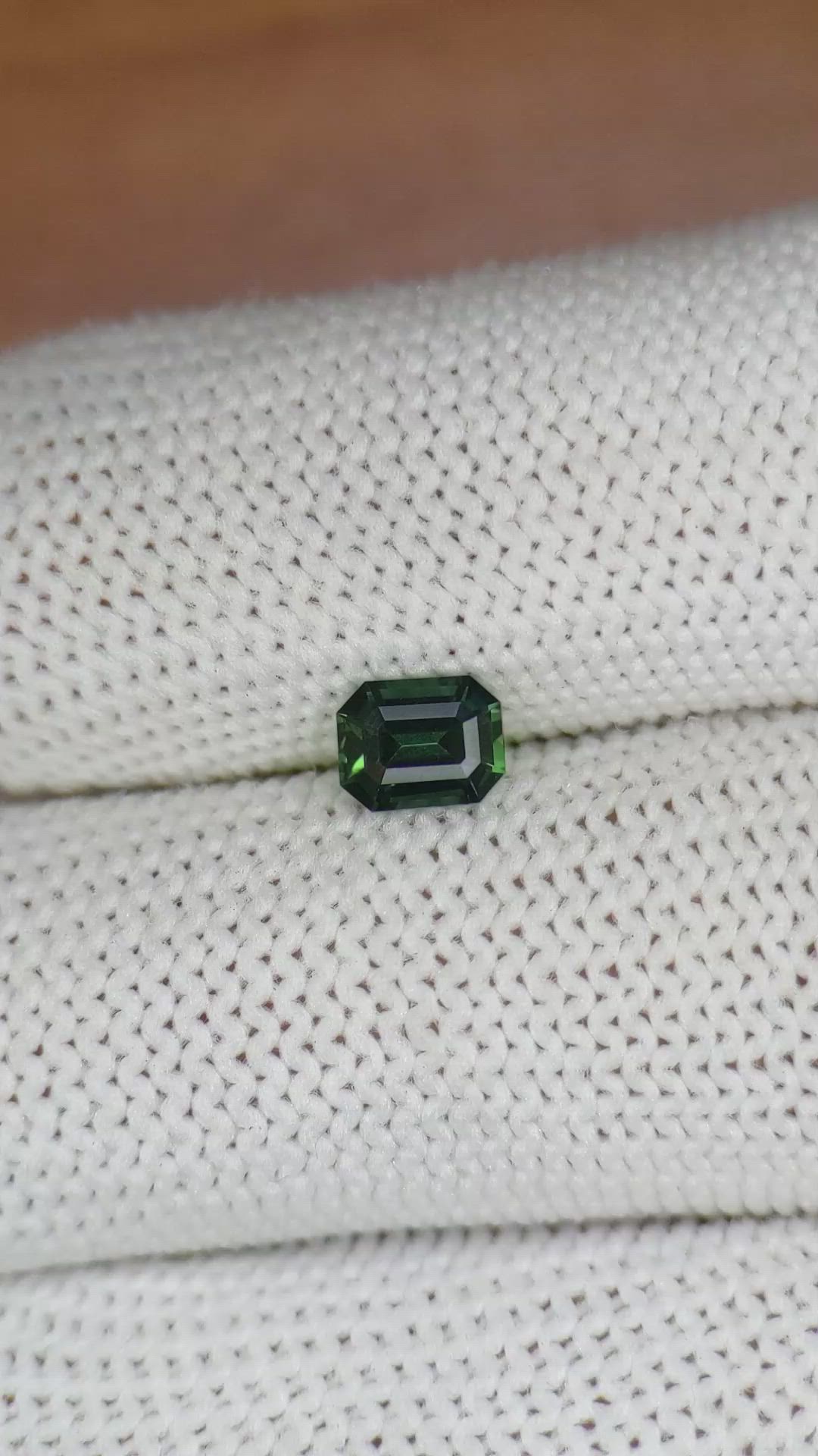 0.76 Ct. Green Sapphire from Madagascar Size Video