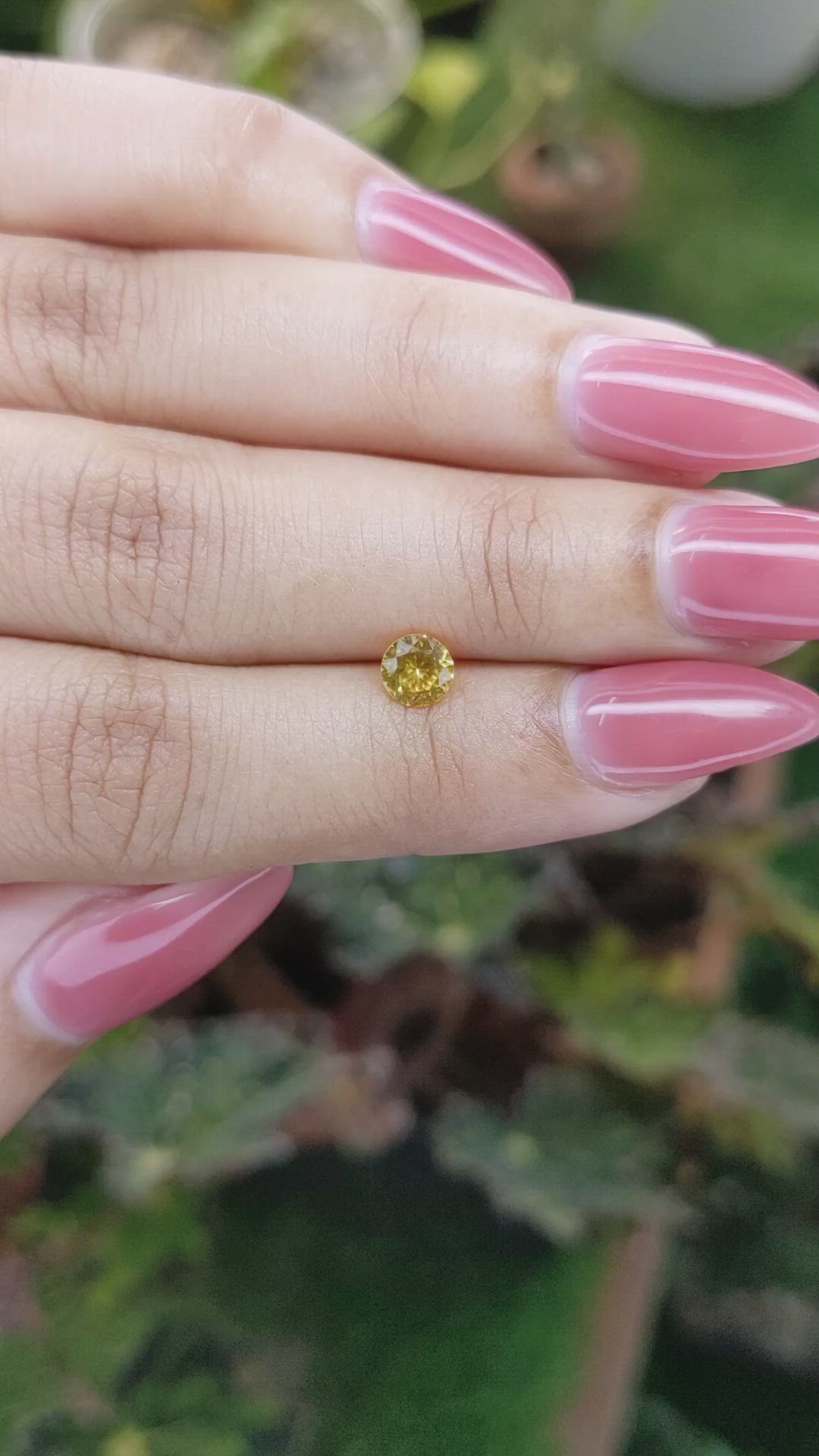 0.60 Ct. Yellow Sapphire from Ceylon (Sri Lanka) Size Video