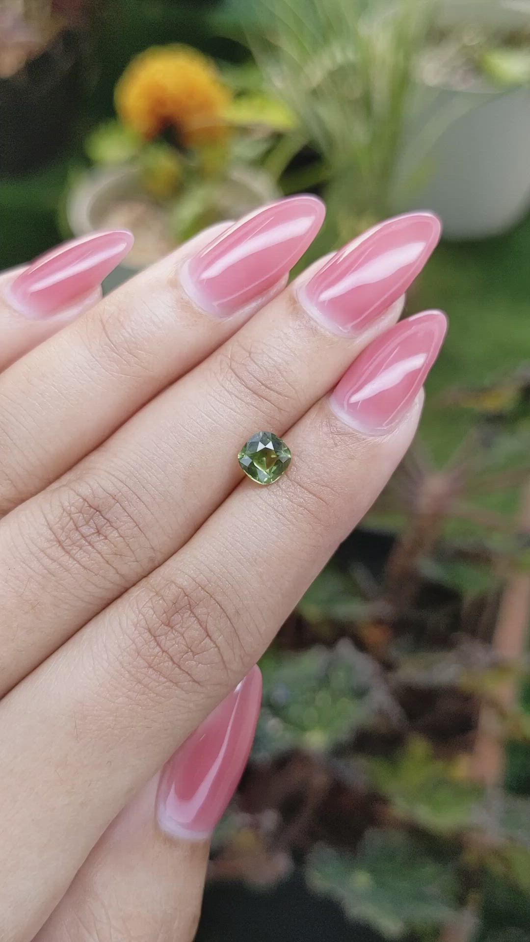 1.07 Ct. Green Sapphire from Madagascar Size Video